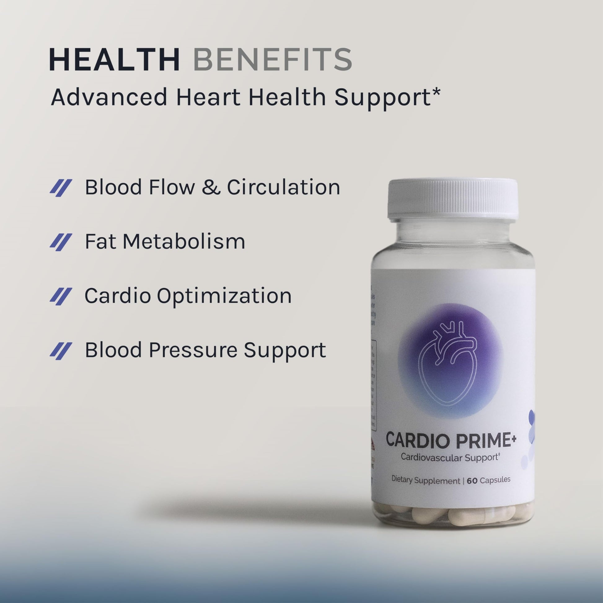 InfiniWell InfinWell Cardio Prime+ Heart Health Supplements - Antioxidants & Innovative Peptides for Cardiometabolic Health - NAD3 & Nattokinase for A Healthy Heart & Metabolic Balance (60 Capsules) InfiniWell buy supplements canada
