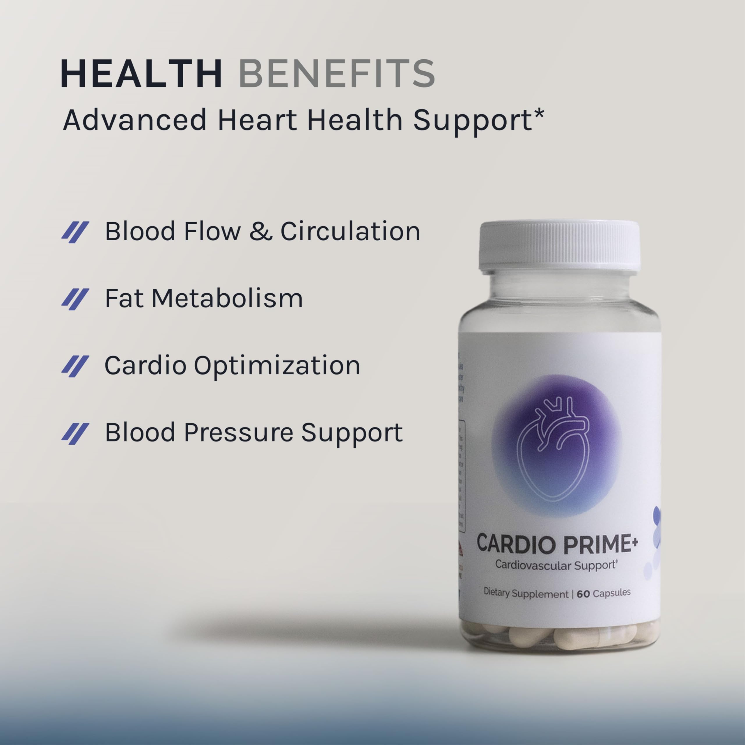InfiniWell InfinWell Cardio Prime+ Heart Health Supplements - Antioxidants & Innovative Peptides for Cardiometabolic Health - NAD3 & Nattokinase for A Healthy Heart & Metabolic Balance (60 Capsules) InfiniWell buy supplements canada