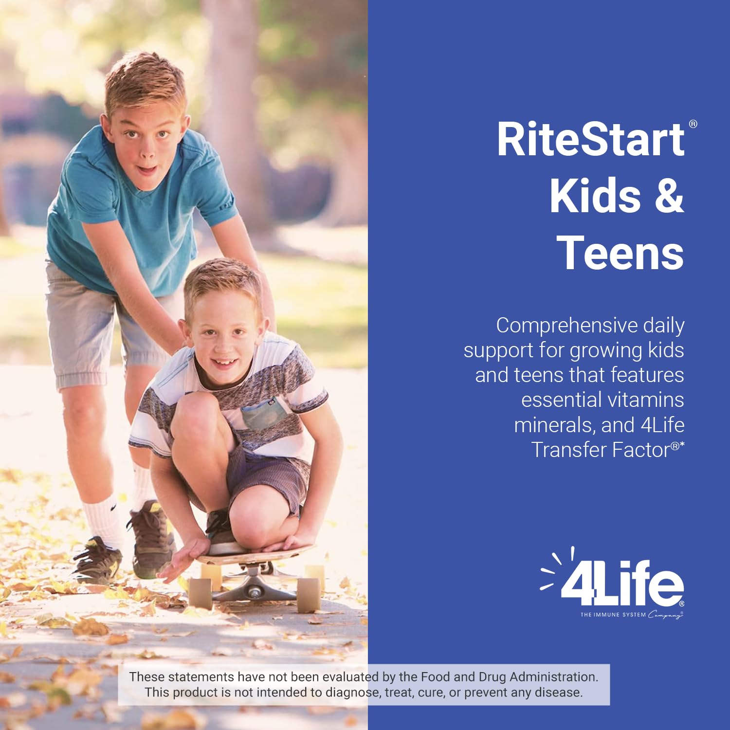 4Life RiteStart Kids and Teens- Apple, Orange Flavors, 22 Essential Vitamins, Minerals, Immune System and Brain Support Ages 2+ - 120 Chewable Tablets 4Life buy supplements canada