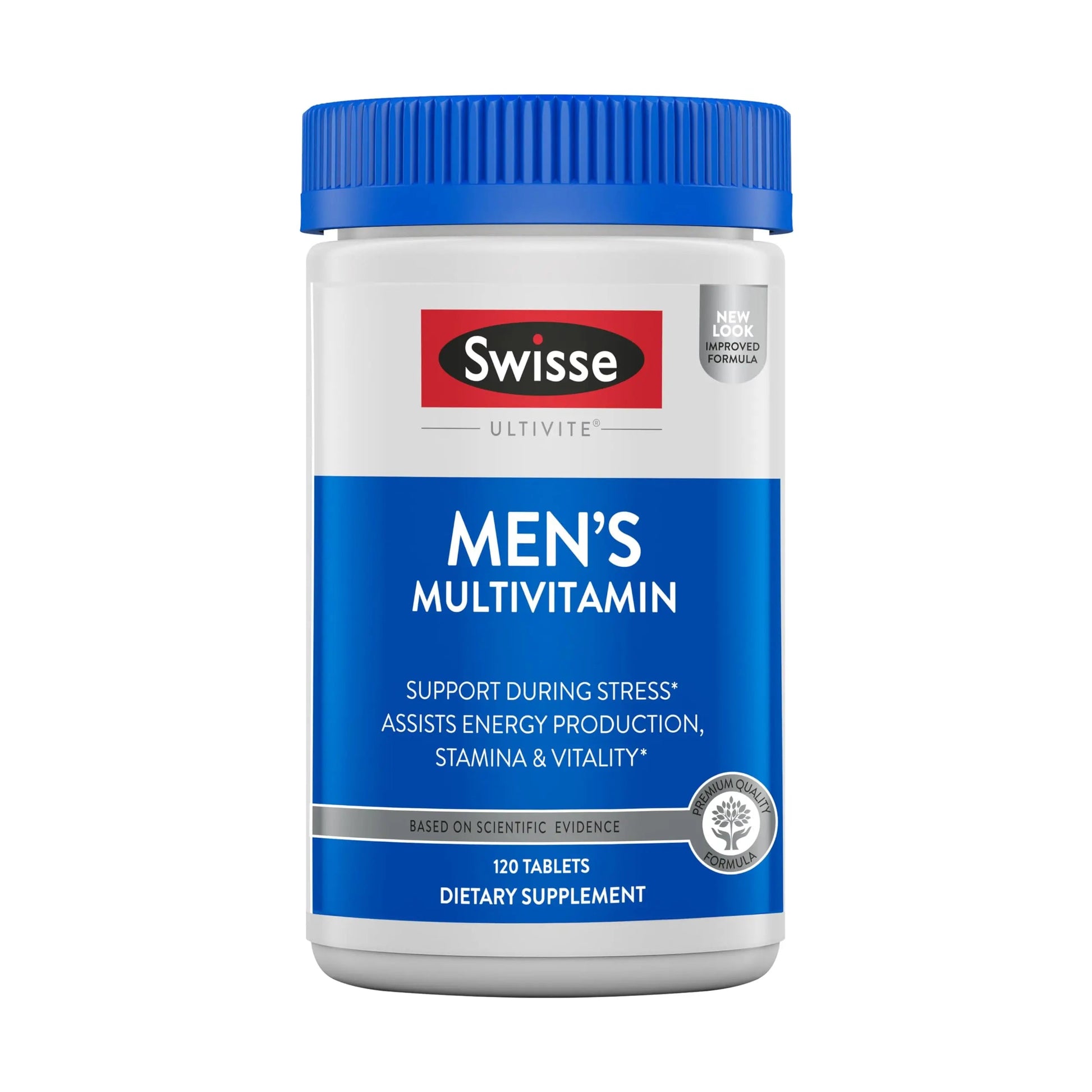 Swisse Ultivite Mens Daily Multivitamins | 50 Vitamins, Antioxidants and Minerals + Adaptogens | Energy, Stress & Immune Support | Mens Vitamins | 120 Tablets Swisse buy supplements canada