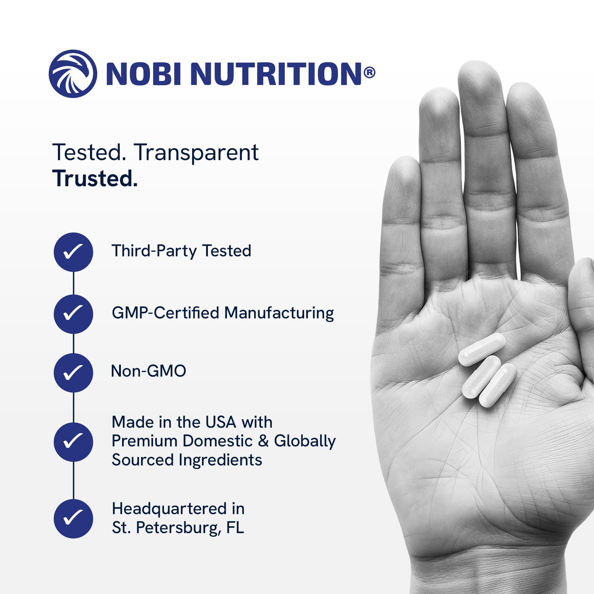 NMN Supplement 500mg | 99% Pure | NAD+ Precursor for Cellular Energy, Longevity, Repair, and Healthy Aging Support | Third-Party Tested & Non-GMO | Nicotinamide Mononucleotide | 60 NMN Capsules Nobi Nutrition buy supplements canada