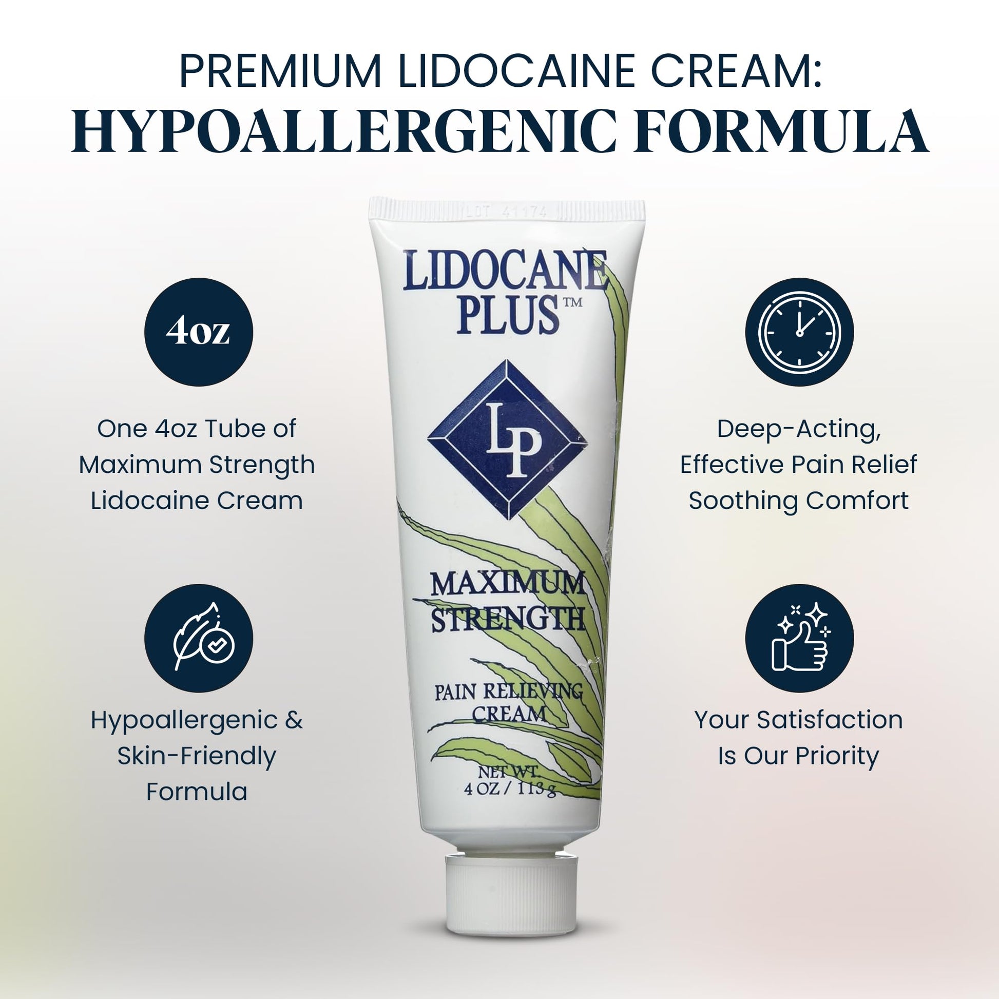 Lidocaine Plus 4% Lidocaine Cream Maximum Strength Pain & Itch Relief - Non-Greasy Formula Numbing Cream - Fast Acting Topical Pain Reliever, Soothing Topical Analgesic Aloe Vera Scent - 4 oz Lidocaine Plus buy supplements canada
