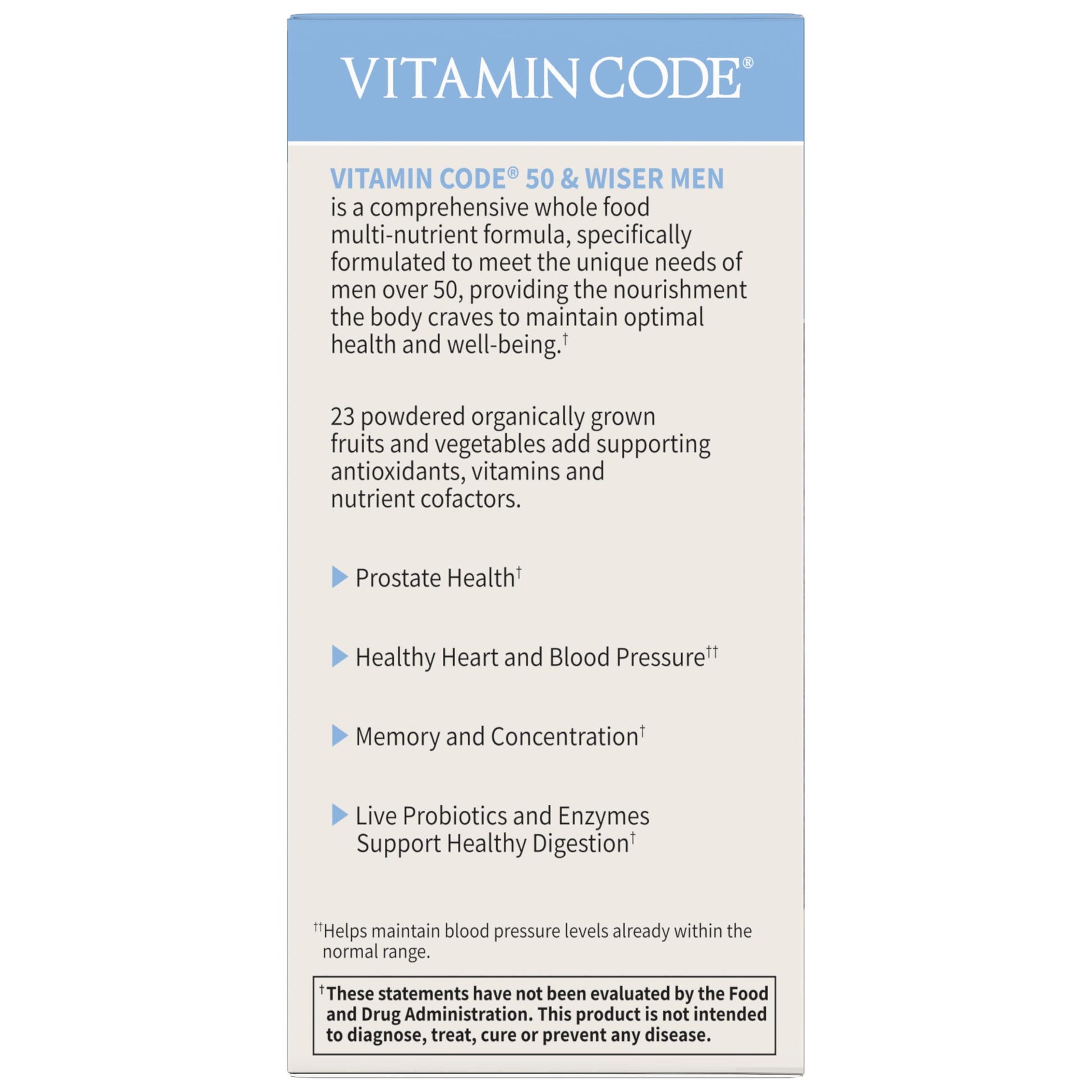 Garden of Life Multivitamin for Men - Vitamin Code 50 & Wiser Men's Raw Whole Food Vitamin Supplement with Probiotics Garden of Life buy supplements canada
