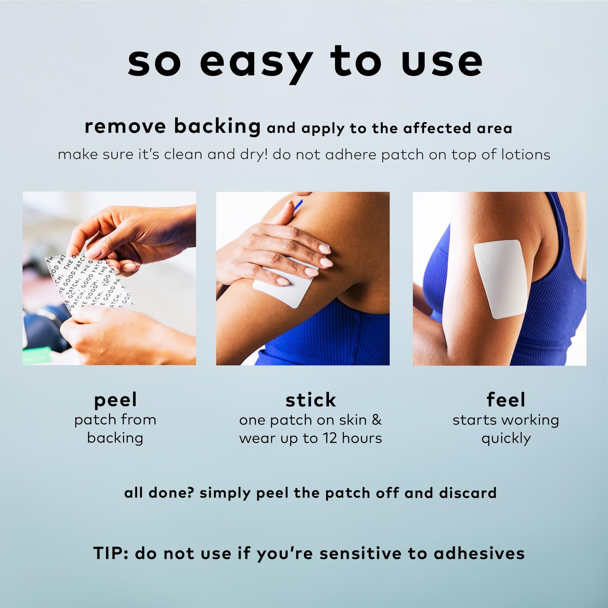 The Good Patch Muscle Pain Relief Patches, Natural Patch with Menthol, Lavender, Arnica and Aloe Vera, Sustained Release, Plant Powered Wearable Wellness, For Back, Neck, Arms, Legs (16 Total Patches) The Good Patch buy supplements canada