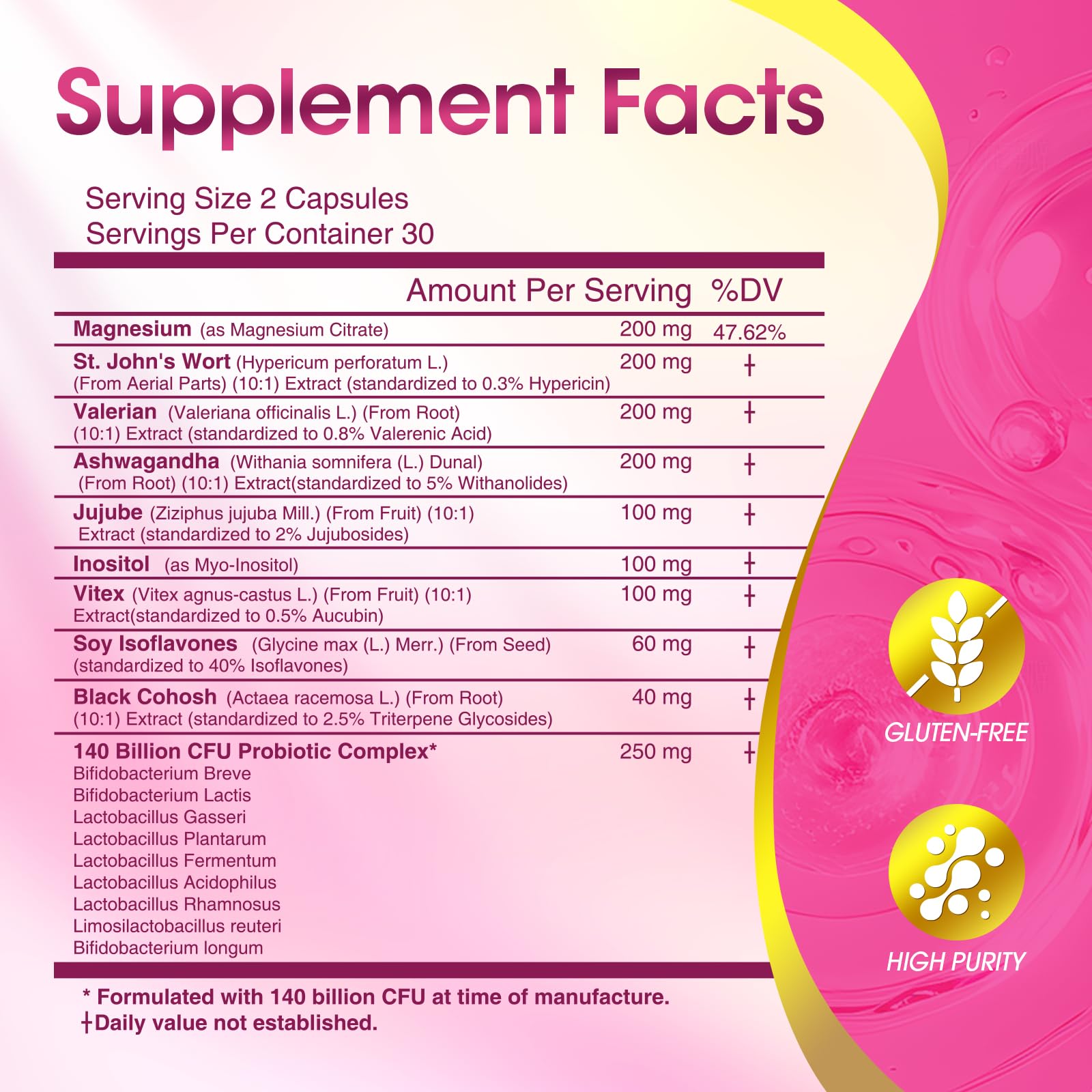 Menopause Supplements for Women, 140 Billion CFU Probiotics, 18-in-1 Menopause Relief with Magnesium, Black Cohosh, Inositol, Hormone Harmony for Women, Night Sweats, Mood Swings, Immunity - 60 Caps BIKAYALUE buy supplements canada
