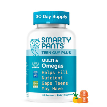 SmartyPants Teen Guy Multivitamin Gummies - Improved Formula: Omega 3 (DHA/EPA), Vitamin D3, C, Vitamin B12, B6, A, K & Zinc SmartyPants buy supplements canada