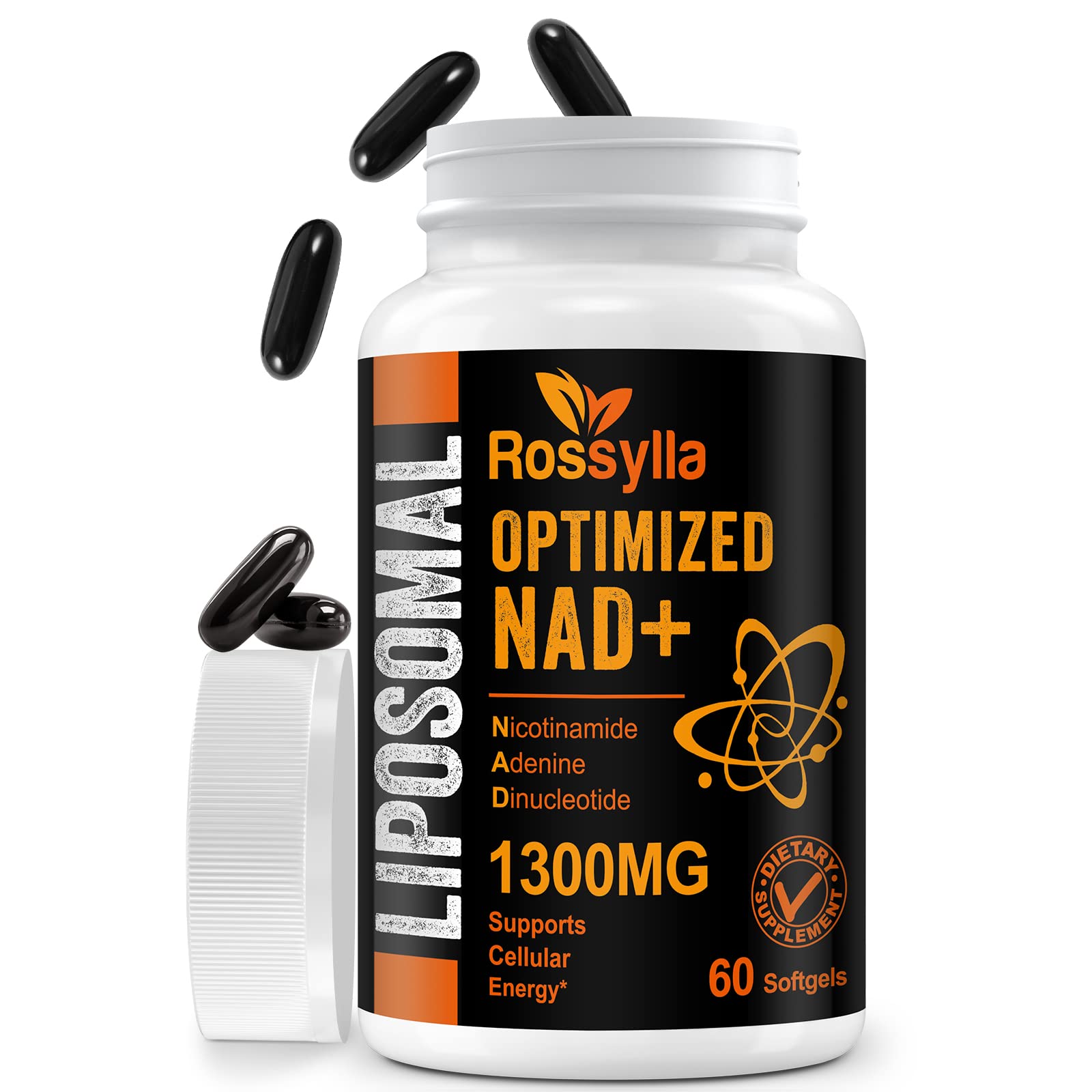 Rossylla 1300 MG Liposomal NAD+ Supplement | Highest Absorption | Purest NAD Supplemet to Boost NAD+ Effetively | Boosting NAD+ Supplement for Aging Defese, Cellular Energy, Longevity | 60 Count Rossylla buy supplements canada