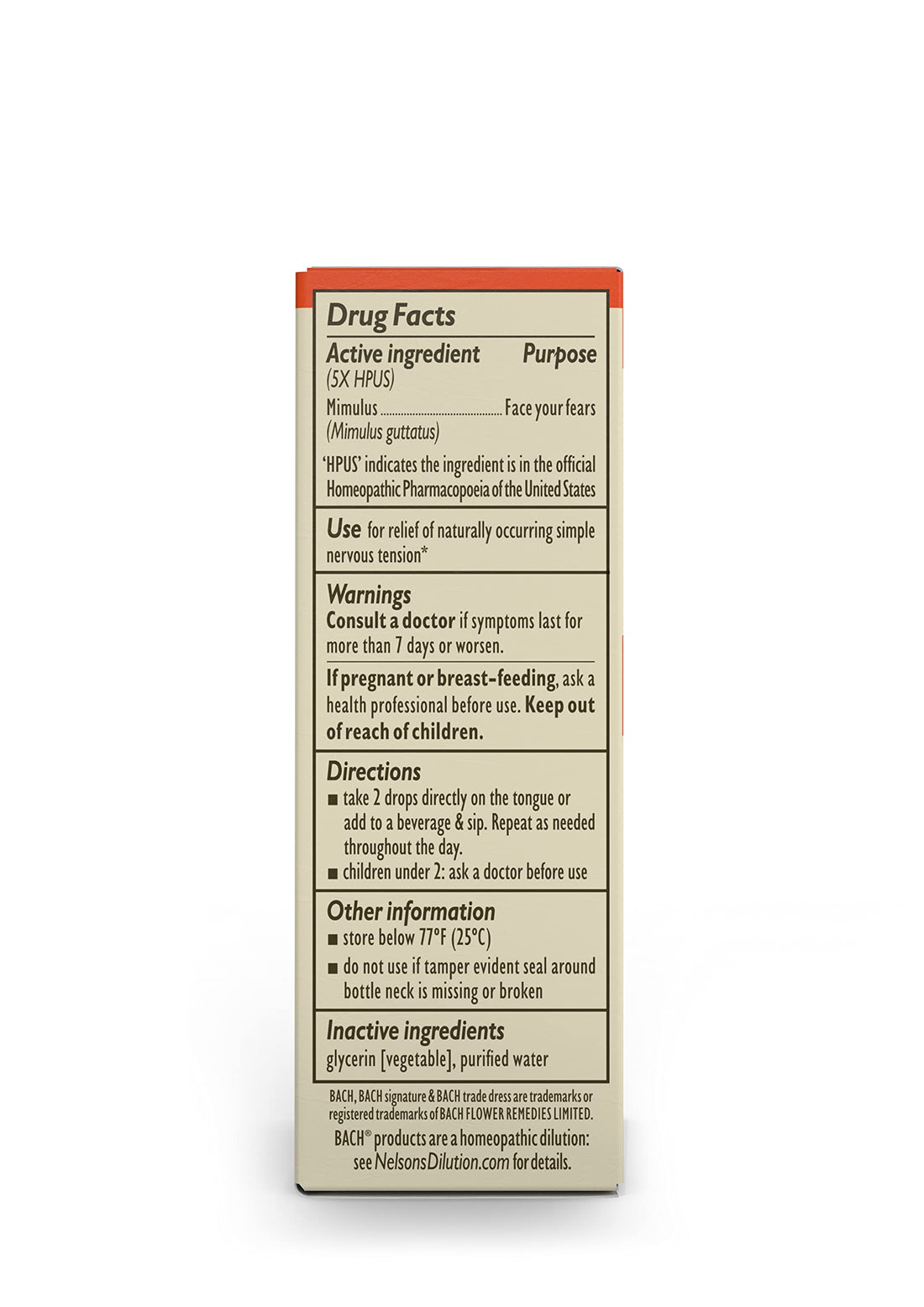Bach Original Flower Remedies, Mimulus for Facing Fears (Non-Alcohol Formula), Natural Homeopathic Bach buy supplements canada