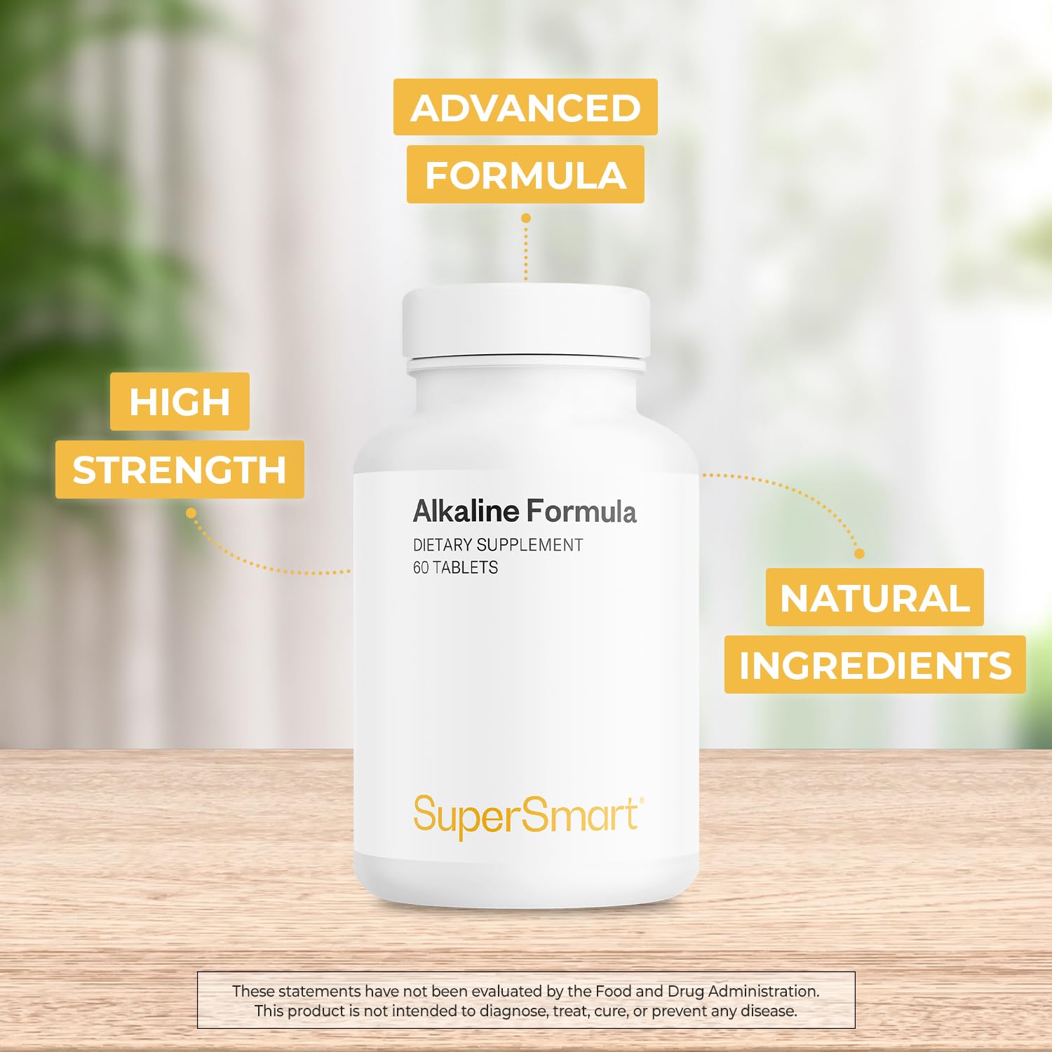 Supersmart - Alkaline Formula Supplement (Advanced Formula) - with Potassium Phosphate, Calcium & Magnesium Citrate - pH Balance | Non-GMO & Gluten Free - 60 Tablets Supersmart buy supplements canada