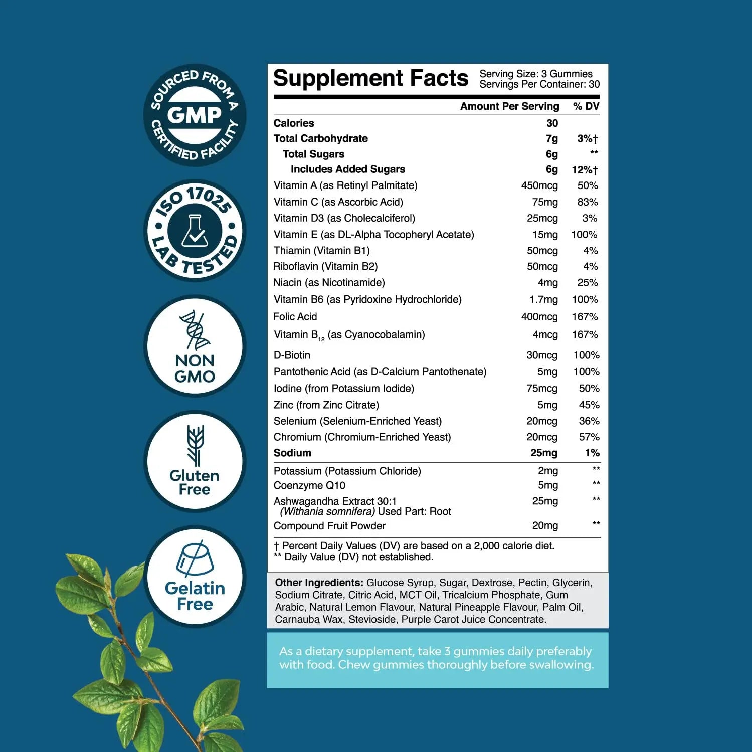 Natures Craft Men's Multivitamin Gummies with Superfood Complex - Daily Multivitamin for Men Gummies with CoQ10 and Ashwagandha Natures Craft buy supplements canada