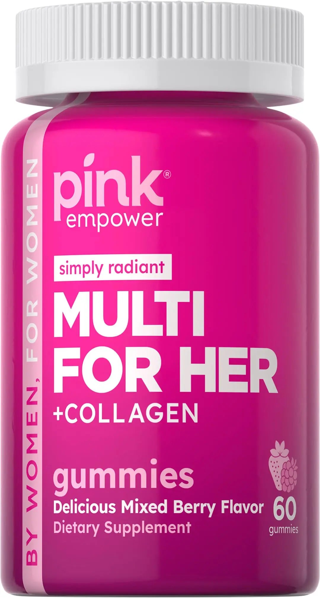 PINK Multivitamin Gummies for Women | Non-GMO & Gluten Free | Plus Collagen & Biotin | Mixed Berry Flavor PINK buy supplements canada