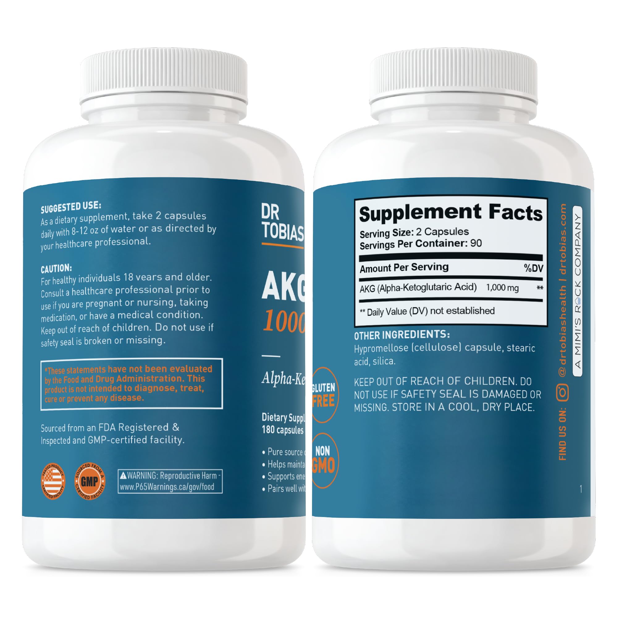 Dr. Tobias AKG Supplement & Joint Support Supplement - Supports Energy, Muscles, Cartilage & Joint Health, Non-GMO Dr. Tobias buy supplements canada