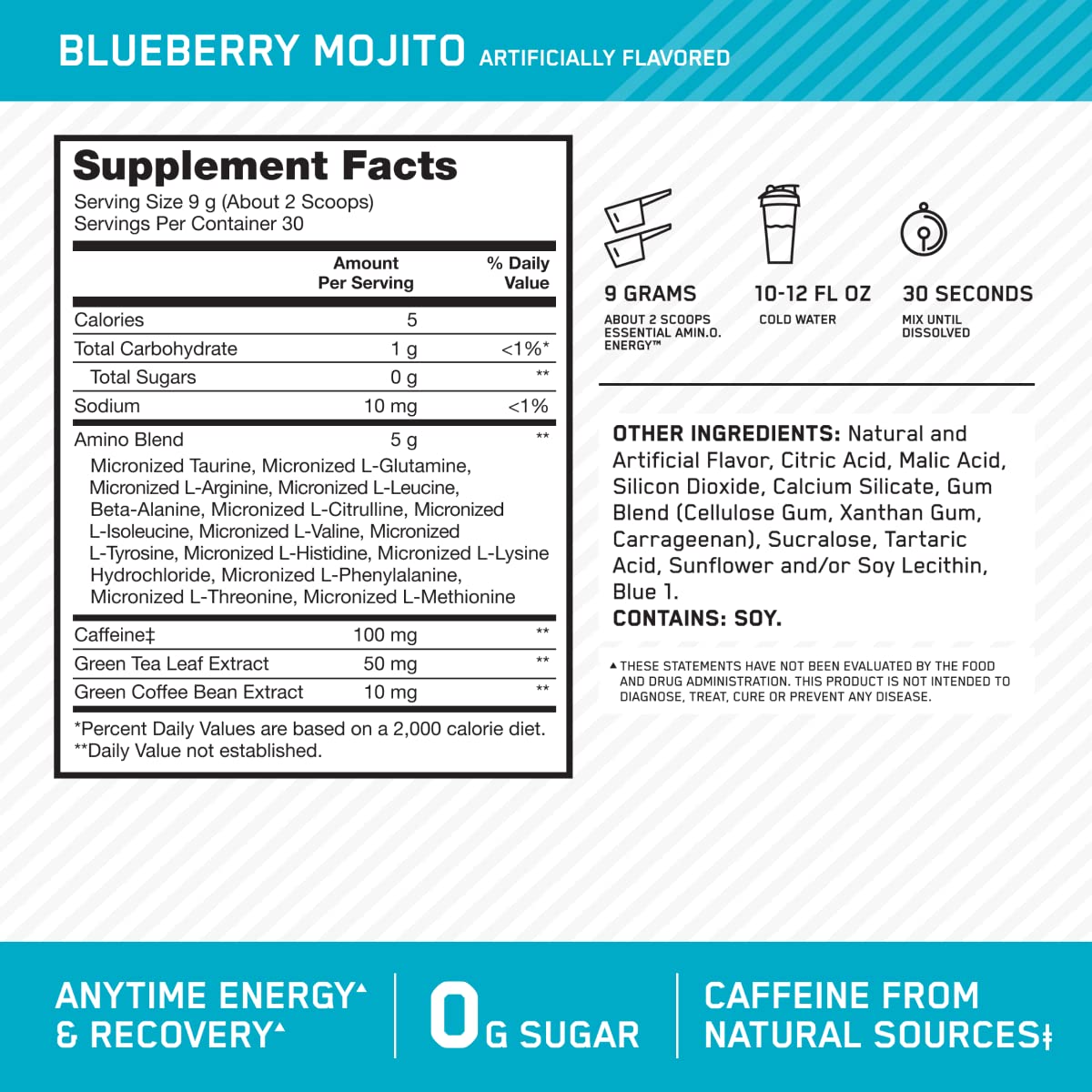 Optimum Nutrition Amino Energy - Pre Workout with Green Tea, BCAA, Amino Acids Optimum Nutrition buy supplements canada