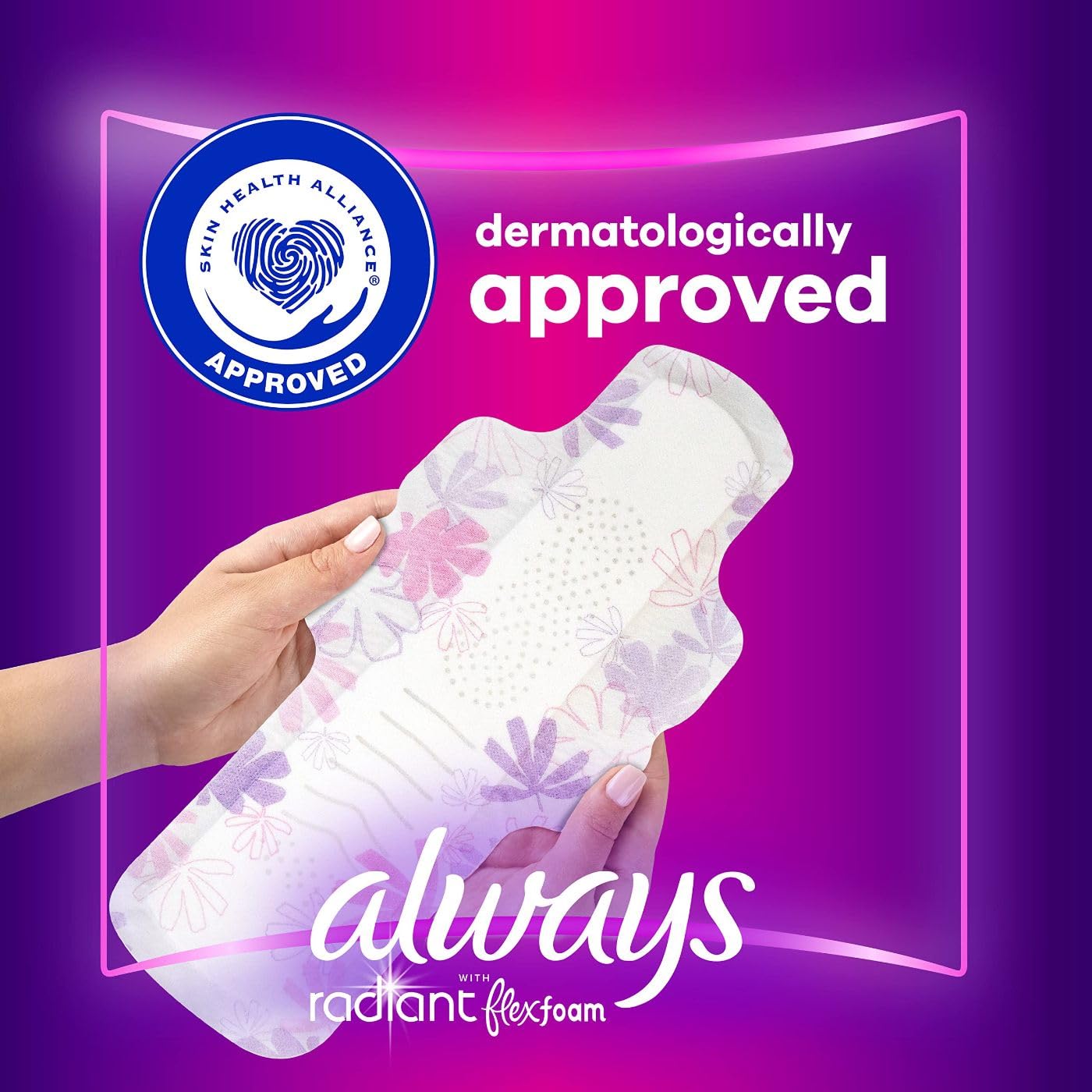 Always Radiant Feminine Pads for Women, Size 4 Overnight Pads Always buy supplements canada
