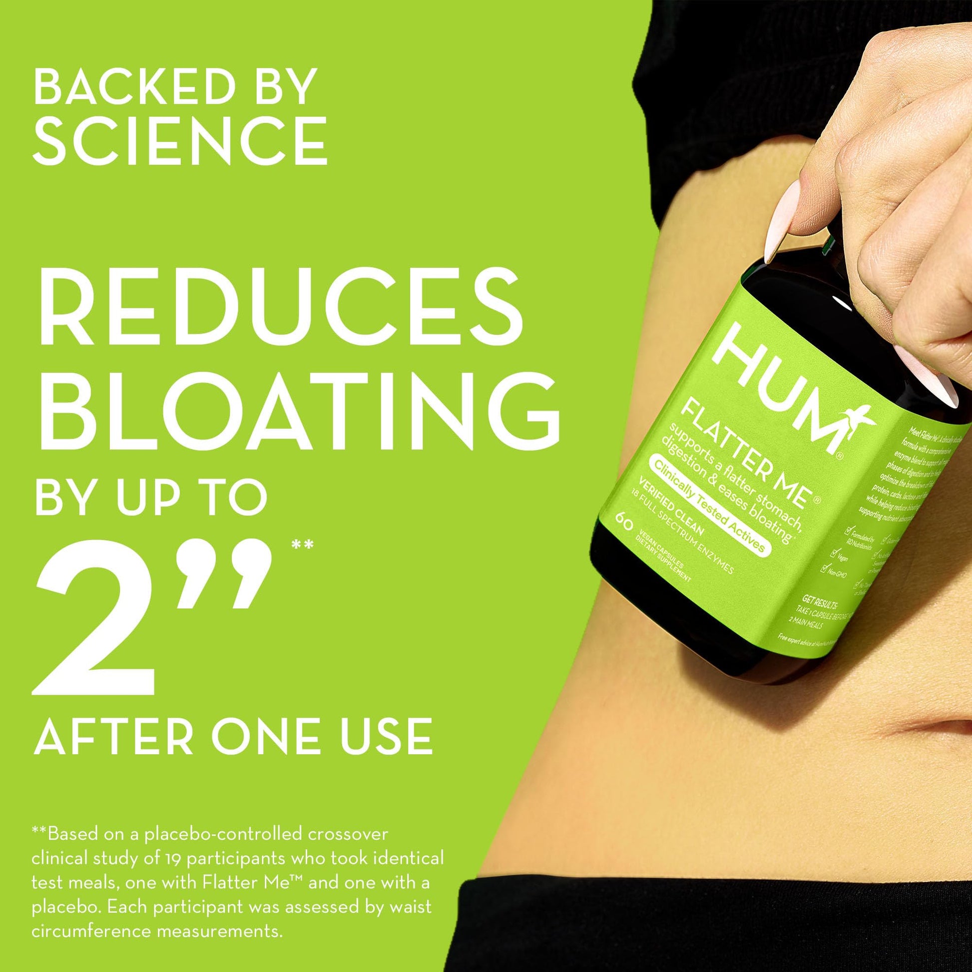 HUM Flatter Me Supplement for Daily Bloating - 18 Full Spectrum Digestive HUM buy supplements canada