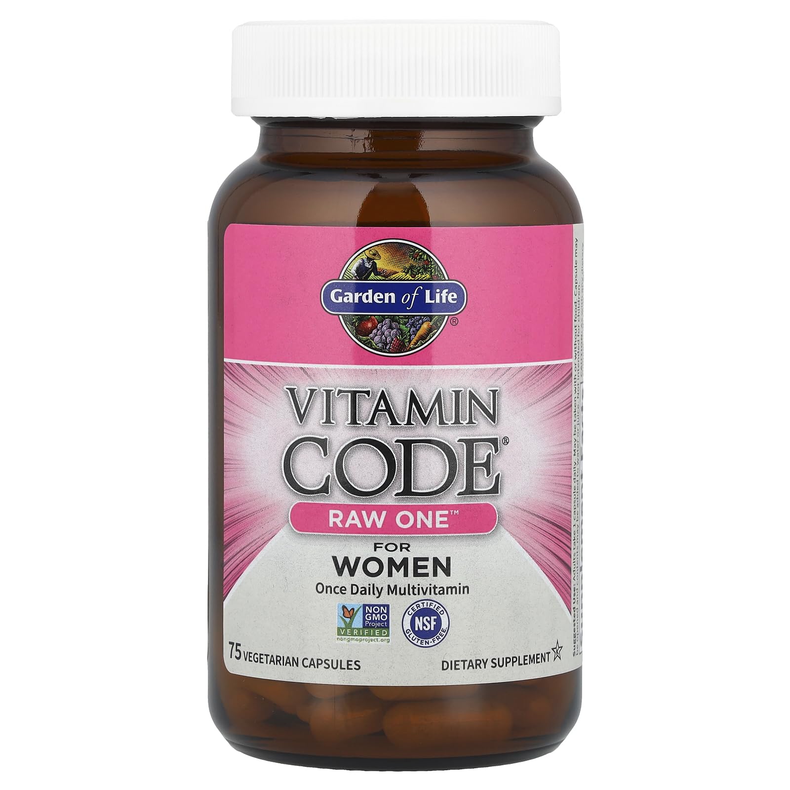 Garden of Life Vitamin Code Raw One for Women, Once Daily Women's Multivitamin - 75 Capsules, One a Day Vitamins Whole Food Iron, Garden of Life buy supplements canada