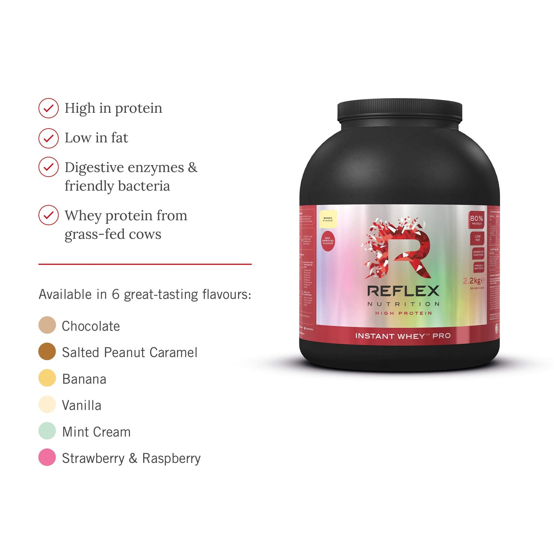 Reflex Nutrition Instant Whey Pro | Whey Protein Powder Shake | High in Protein 80 g Reflex Nutrition buy supplements canada