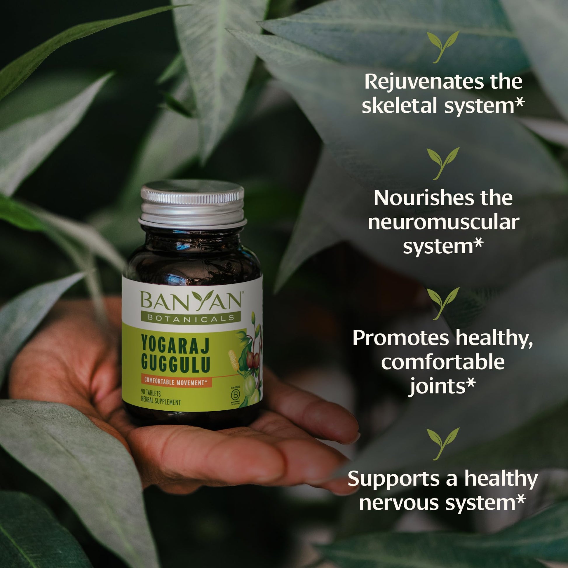 Banyan Botanicals Organic Yogaraj Guggulu – Joint Support & Mobility Supplement – Ayurvedic Herbal Blend for Flexibility, Neuromuscular Comfort – Deep Systemic Detox – 90 Tablets – USDA Organic* Banyan Botanicals buy supplements canada