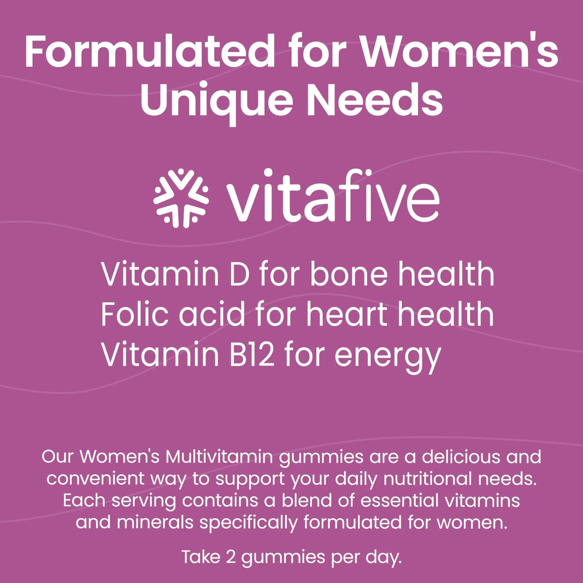 vitafive Women's Multivitamin Gummies, Best Multivitamin for Women with Biotin, D3, B12, Zinc, Low Sugar, Gluten Free (50 Ct) vitafive buy supplements canada
