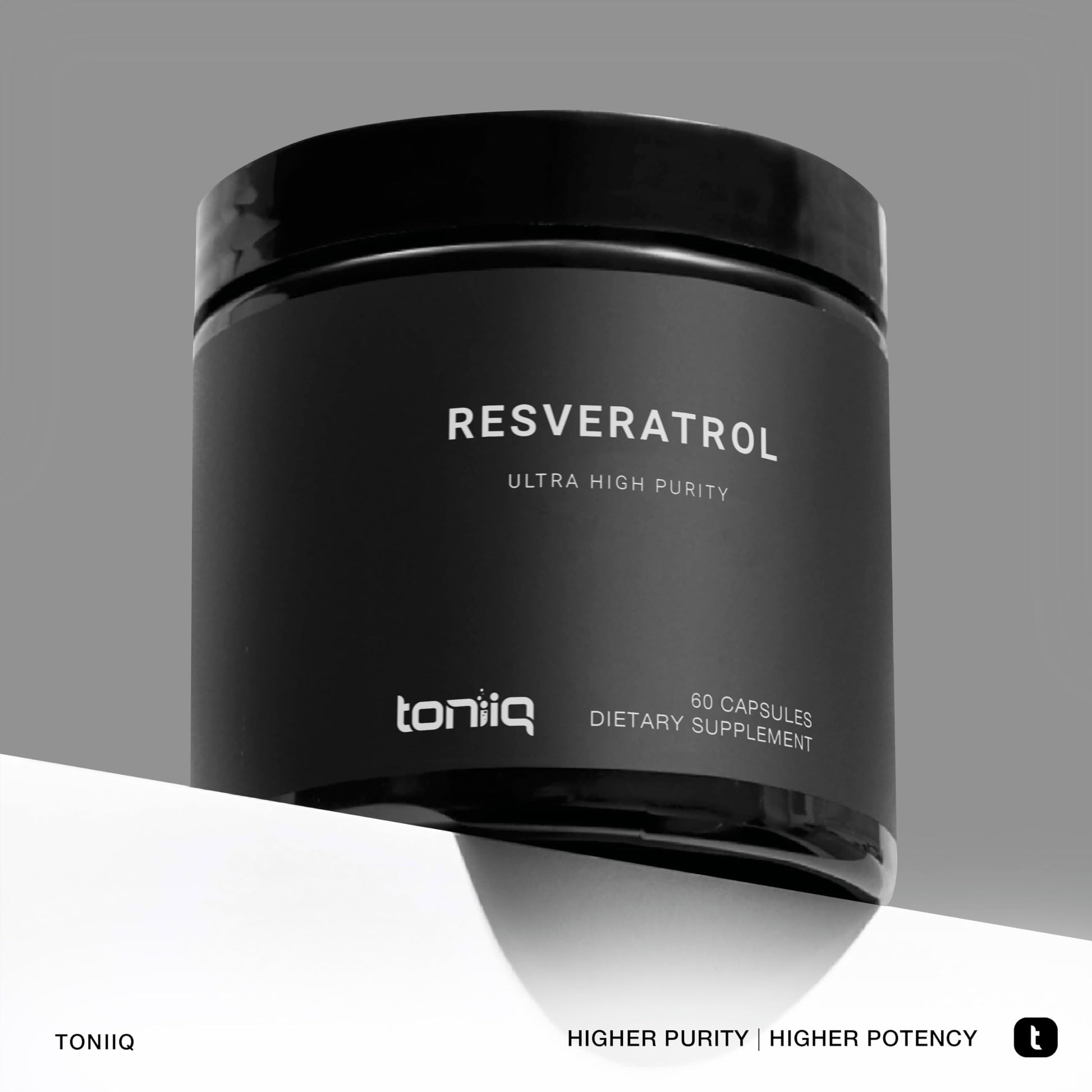 Toniiq Ultra High Purity Resveratrol Capsules - 98% Trans-Resveratrol - Highly Purified and Bioavailable - 60 Caps Reservatrol Supplement Toniiq buy supplements canada