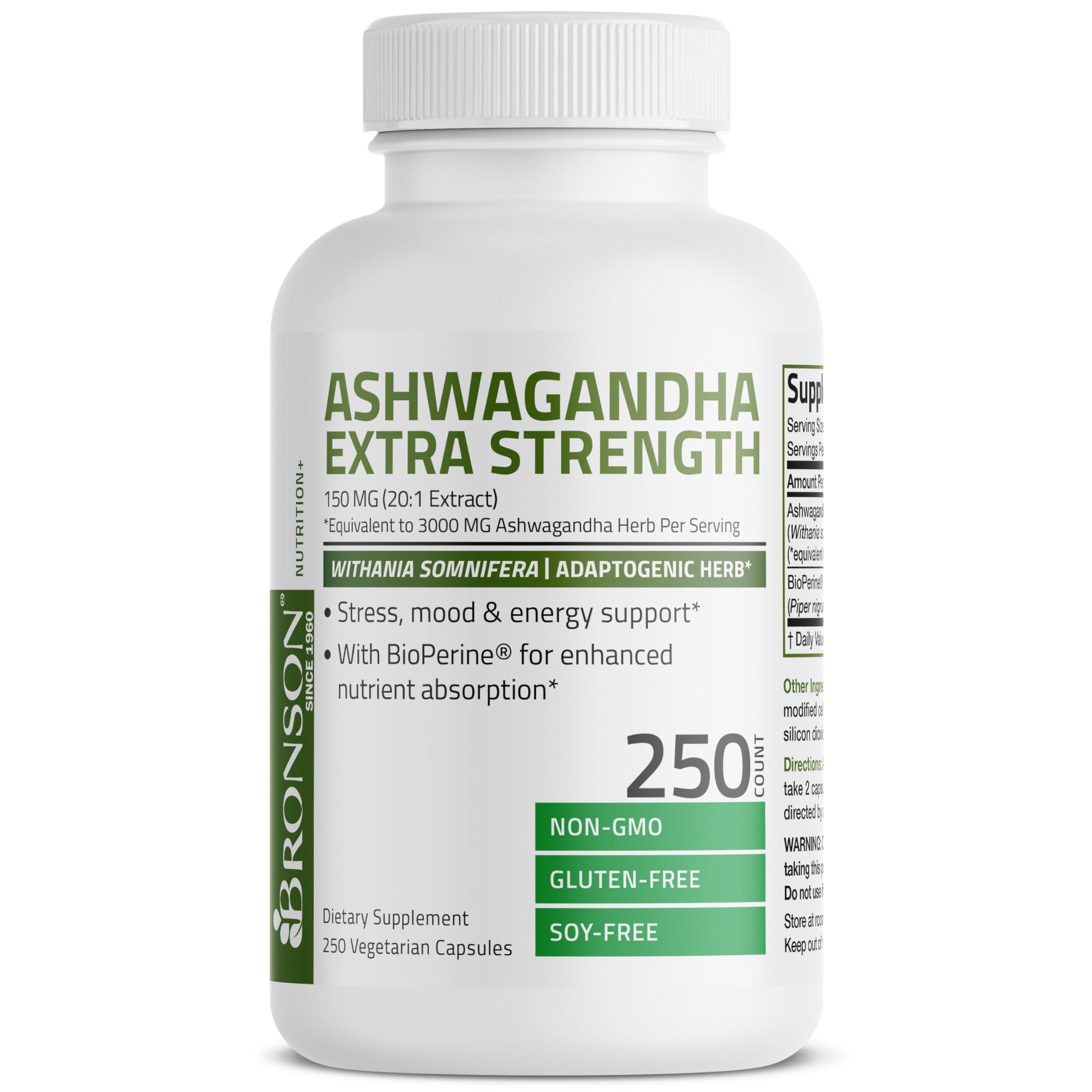 Bronson Ashwagandha Extra Strength 3000 mg Stress & Mood Support with BioPerine Bronson buy supplements canada