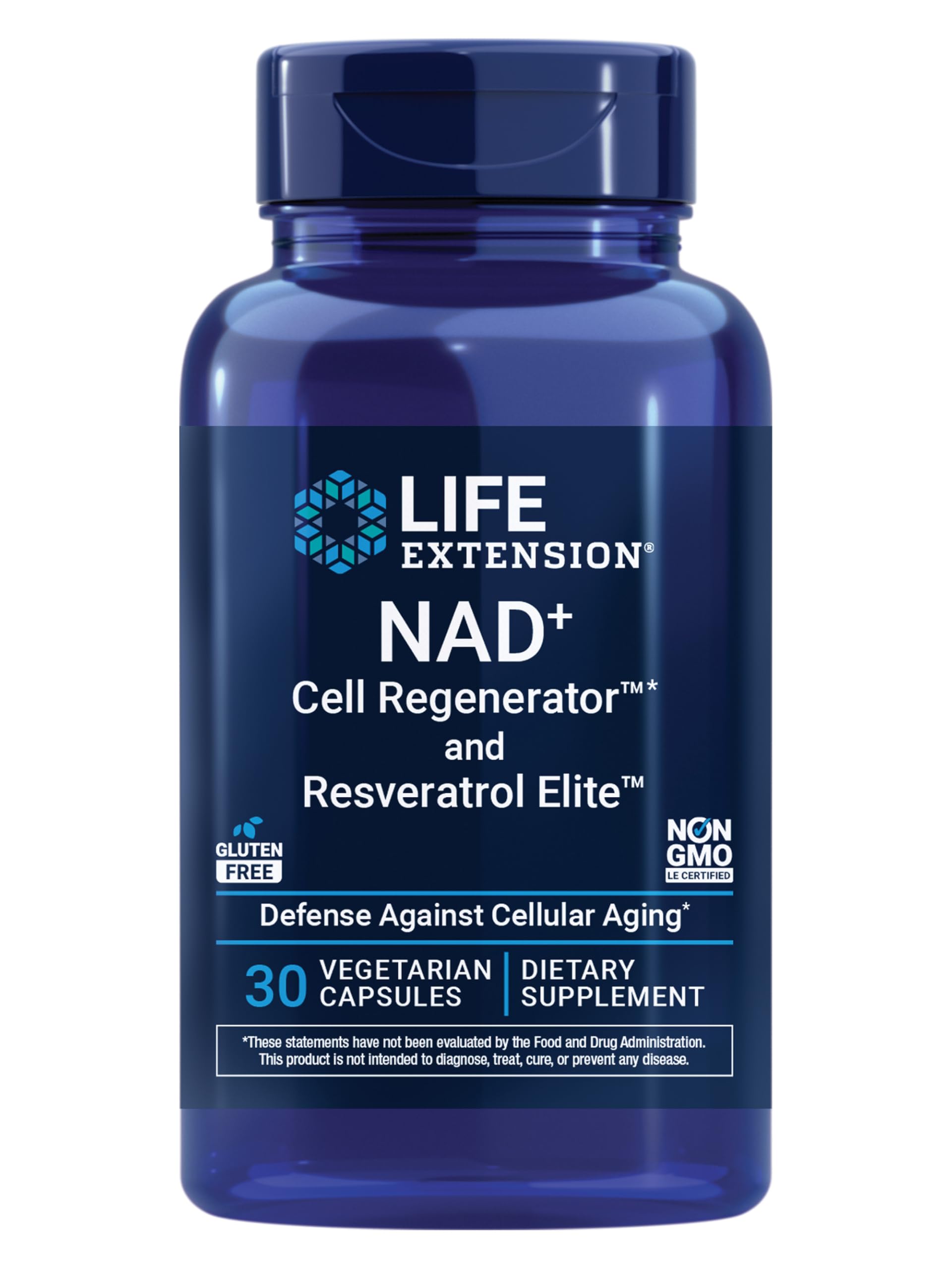 Life Extension NAD+ Cell Regenerator™ and Resveratrol Elite™*, nicotinamide riboside, Trans-resveratrol, quercetin, Fisetin, Heart Health, Healthy Aging, Vegetarian, Non-GMO, Gluten Free, 30 Capsules Life Extension buy supplements canada