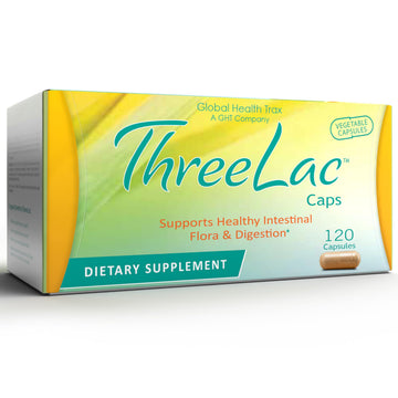 Global Health Trax GHT - ThreeLac Probiotic Capsules, 120 Count - Comprehensive Digestive Support for Men, Women, and Children - Immune System and Gut Balance, Non-GMO ght Global Health Trax buy supplements canada