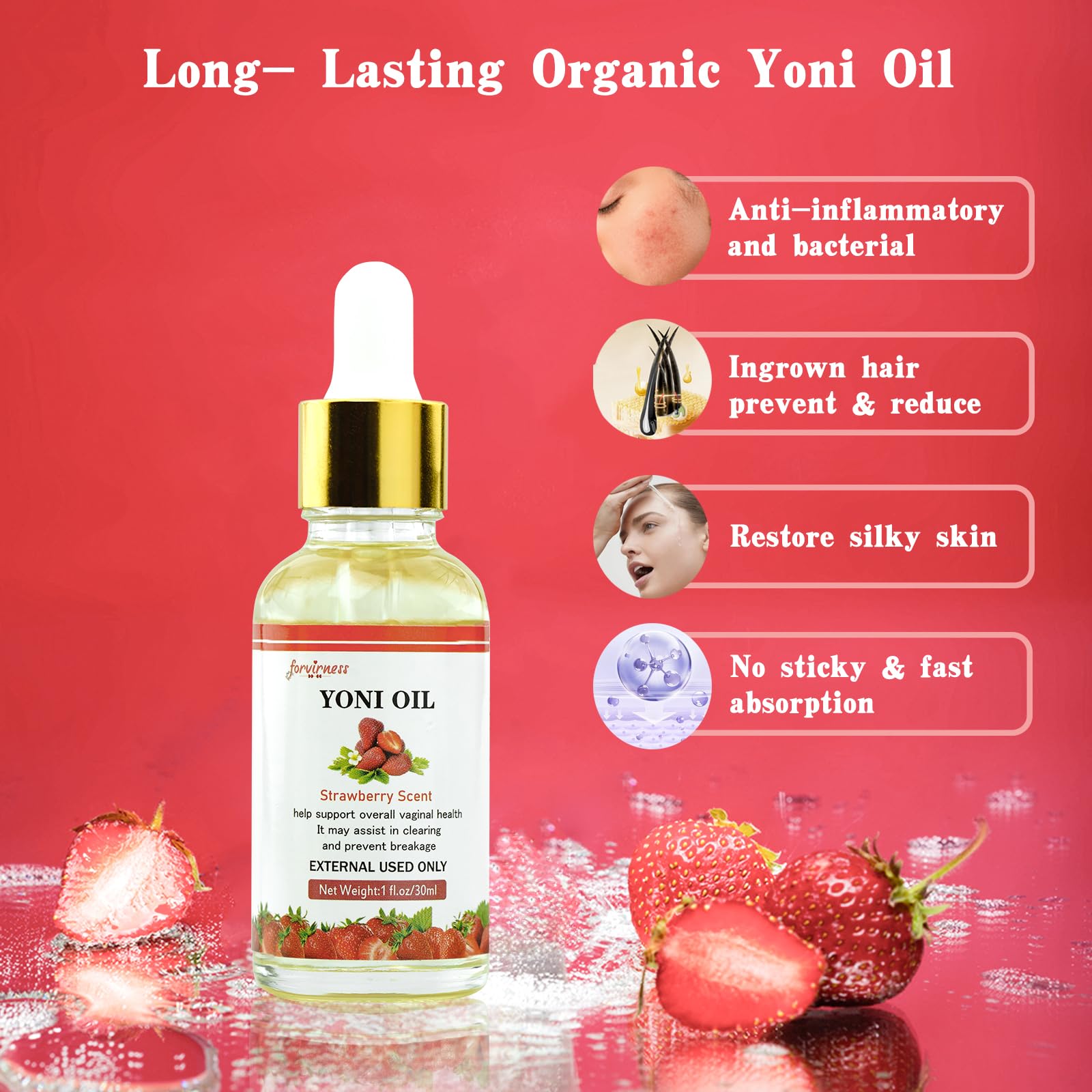 Yoni Wash Yoni Oil Yoni Bar Soap for Women PH Balance, Strawberry Body Oil, Feminine Wash forvirness buy supplements canada