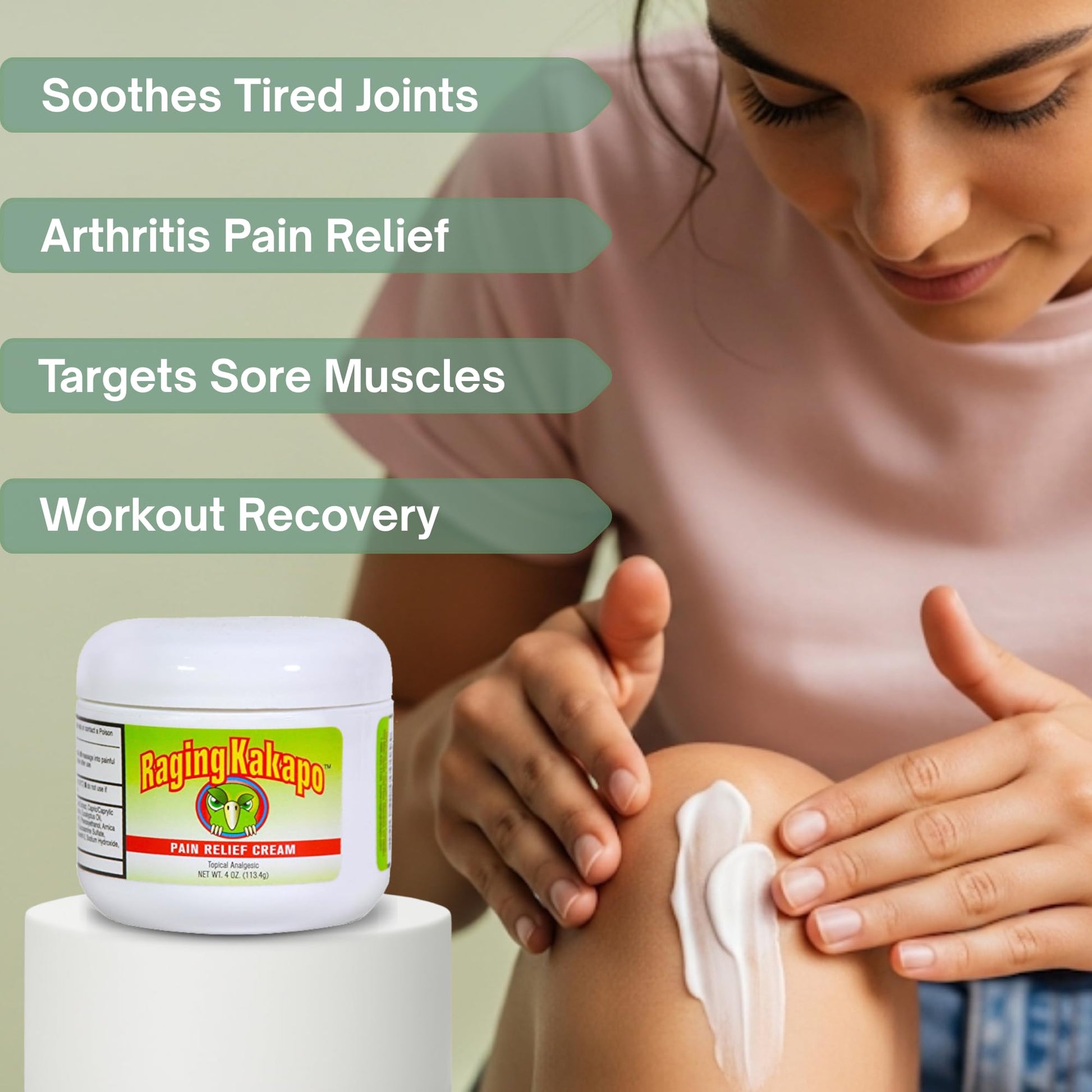 Raging Kakapo Pain Relief Cream 3 Pack - Sore Muscles, Joint Pain & Aches - Odor Free, Non-Greasy Pain Cream - Histamine Dihydrochloride, Capsaicin, Emu Oil, Arnica & More, 4 oz. Jar Raging Kakapo buy supplements canada