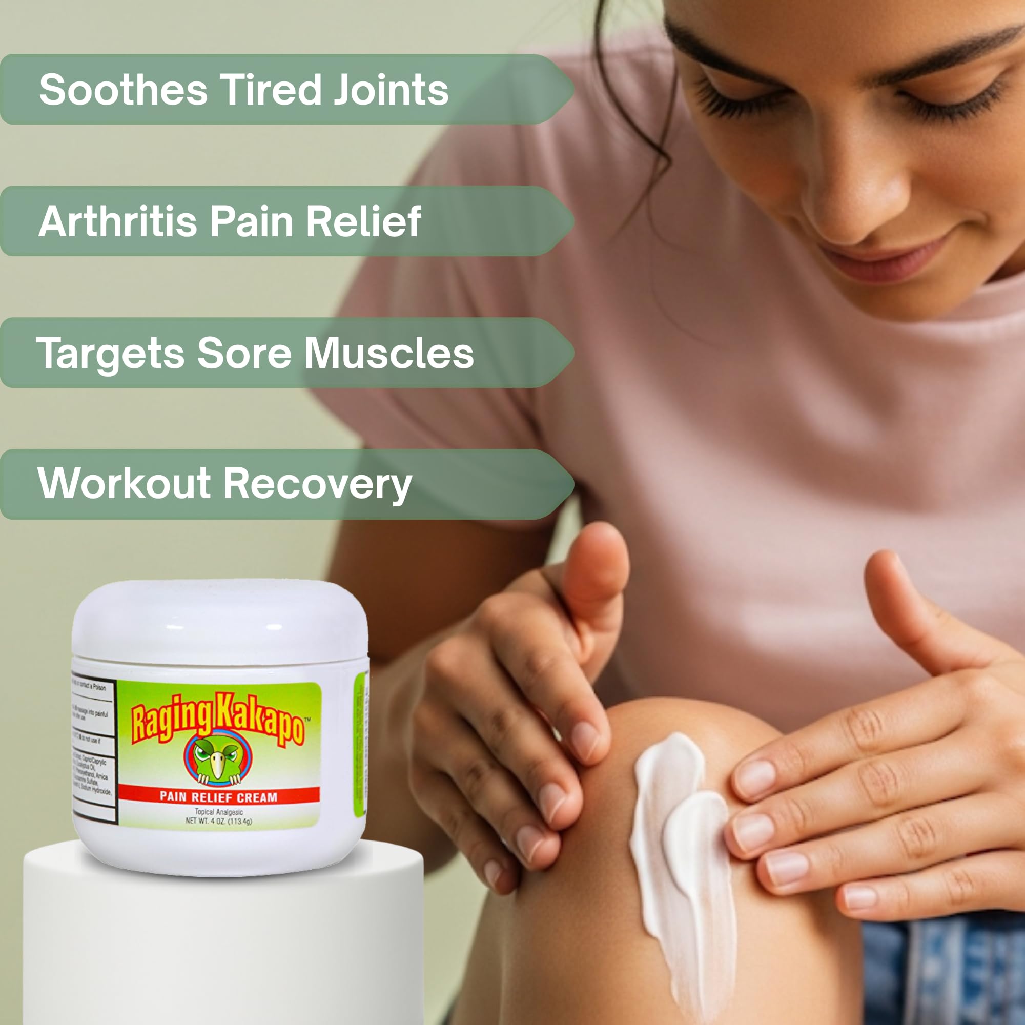 Raging Kakapo Pain Relief Cream 3 Pack - Sore Muscles, Joint Pain & Aches - Odor Free, Non-Greasy Pain Cream - Histamine Dihydrochloride, Capsaicin, Emu Oil, Arnica & More, 4 oz. Jar Raging Kakapo buy supplements canada