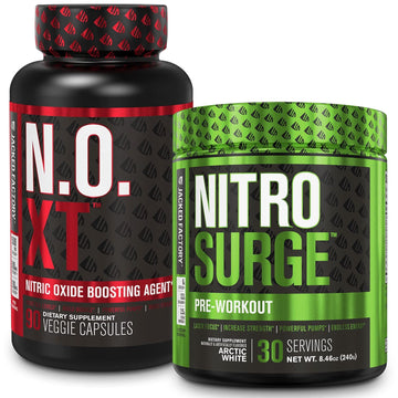 Jacked Factory Nitrosurge Pre-Workout in Arctic White & N.O. XT Nitric Oxide Booster Jacked Factory buy supplements canada
