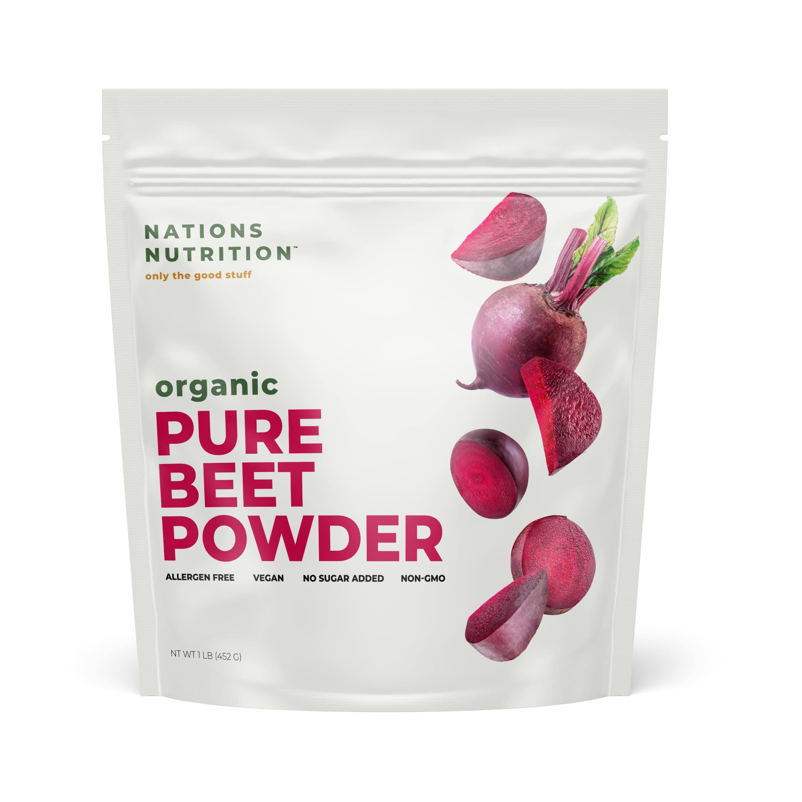 Nations Nutrition Pure Beet Root Powder Organic - Nitric Oxide Circulation Superfood Nations Nutrition buy supplements canada