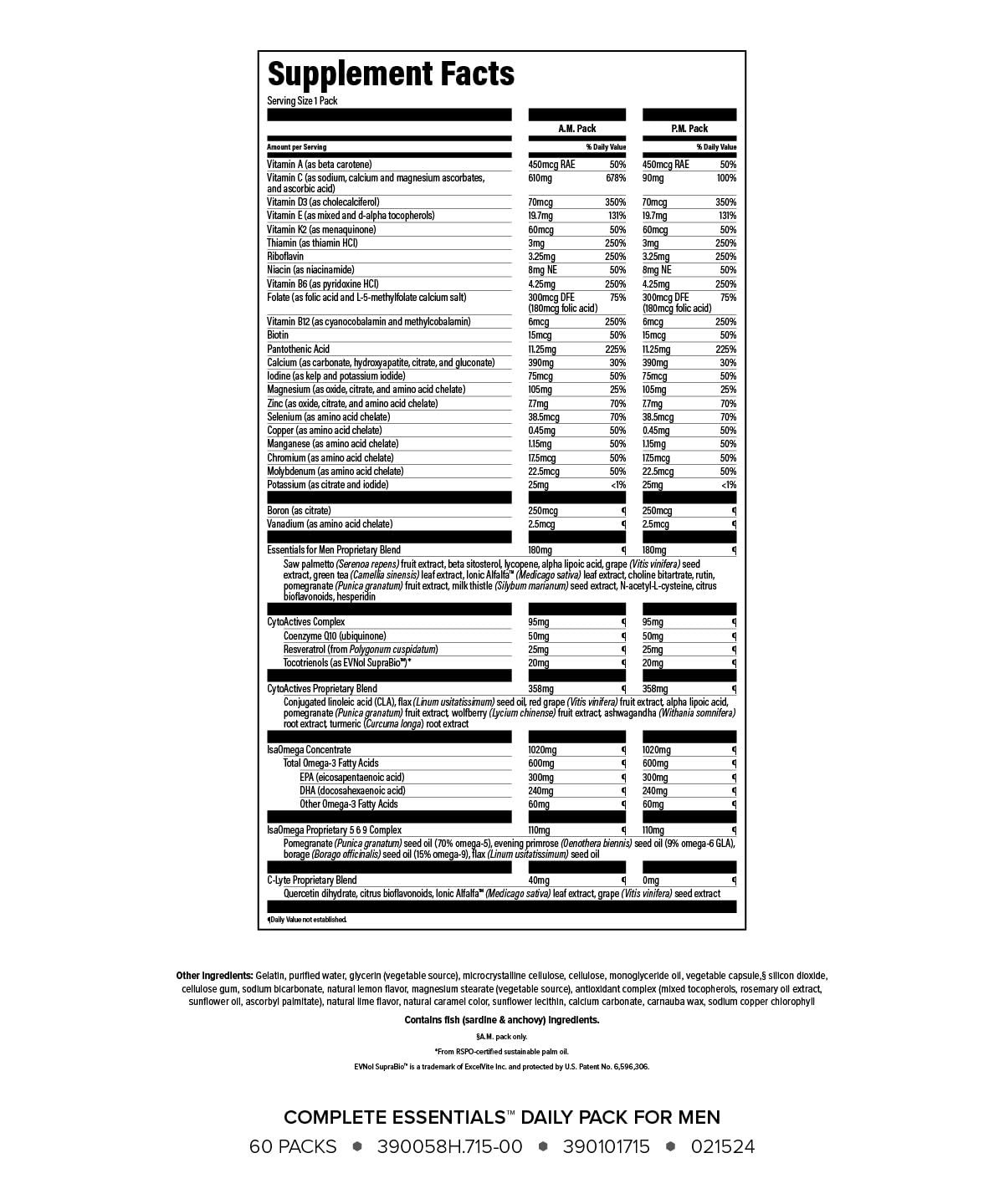 Complete Essentials™ Daily Pack for Men - Balanced Micronutrients for Optimal Women's Health & Performance - Antioxidants to Fight Oxidative Stress - Convenient Individual Packs - 30-Day Supply Isagenix buy supplements canada