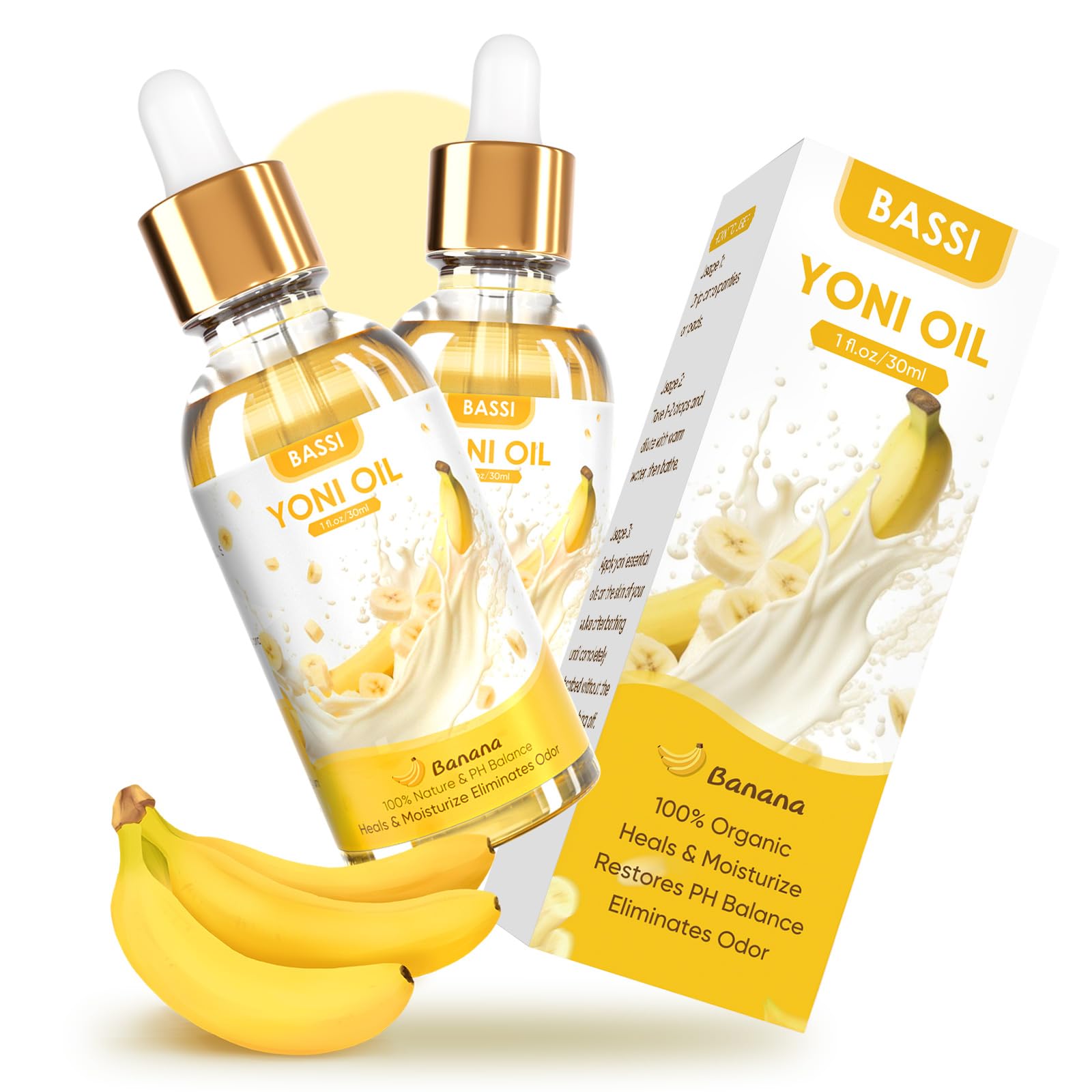2PCS Yoni Oil Organic Feminine Oil Vaginal Moisturizer - Ph Balance for Women - Feminine Deodorant BASSI buy supplements canada