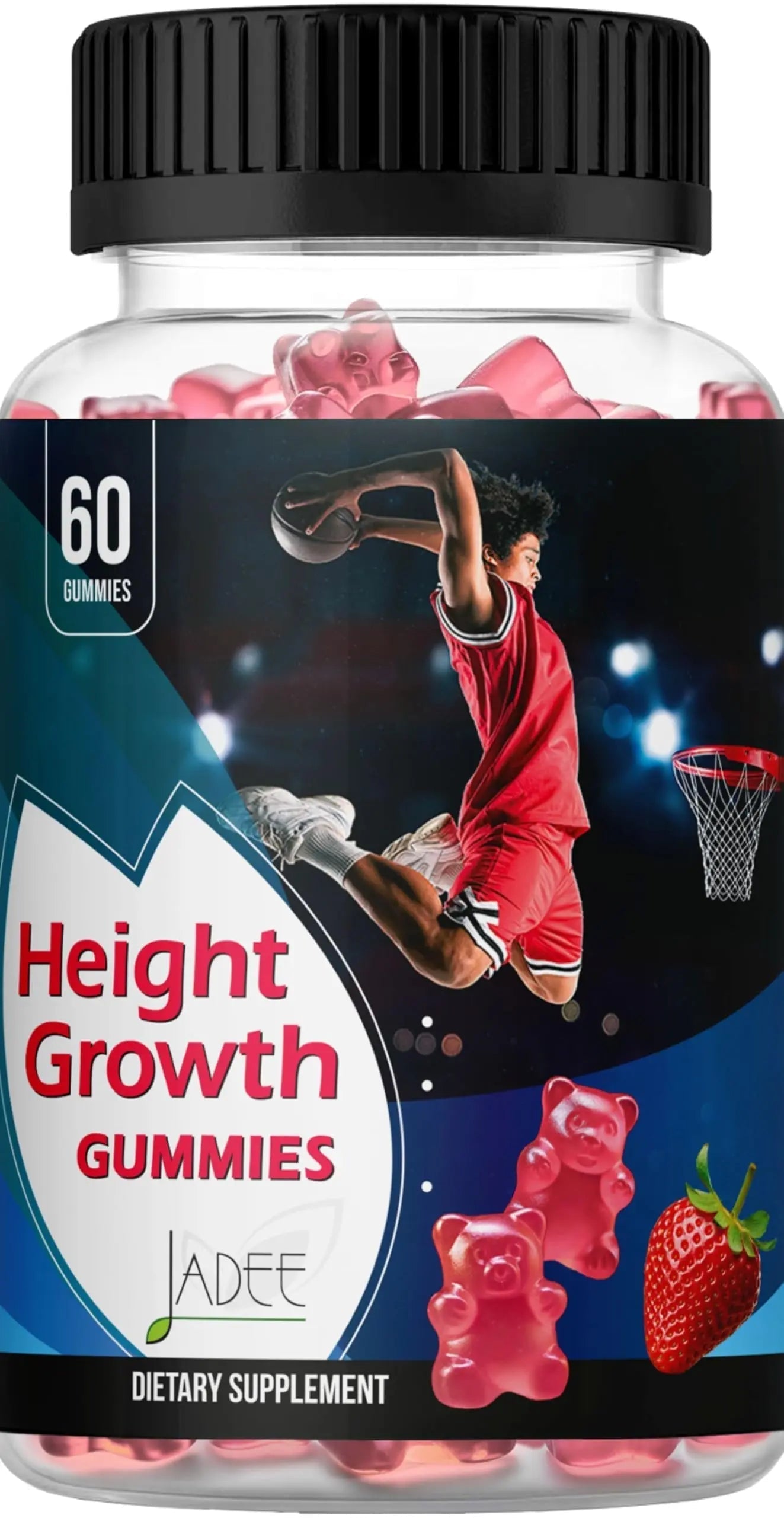 Jadee Height Growth Gummies for Teens & Kids Calcium 325mg, Teen Vitamins D3,K2,C, Magnesium, Ashwagandha, Zinc, L-Arginine Jadee buy supplements canada