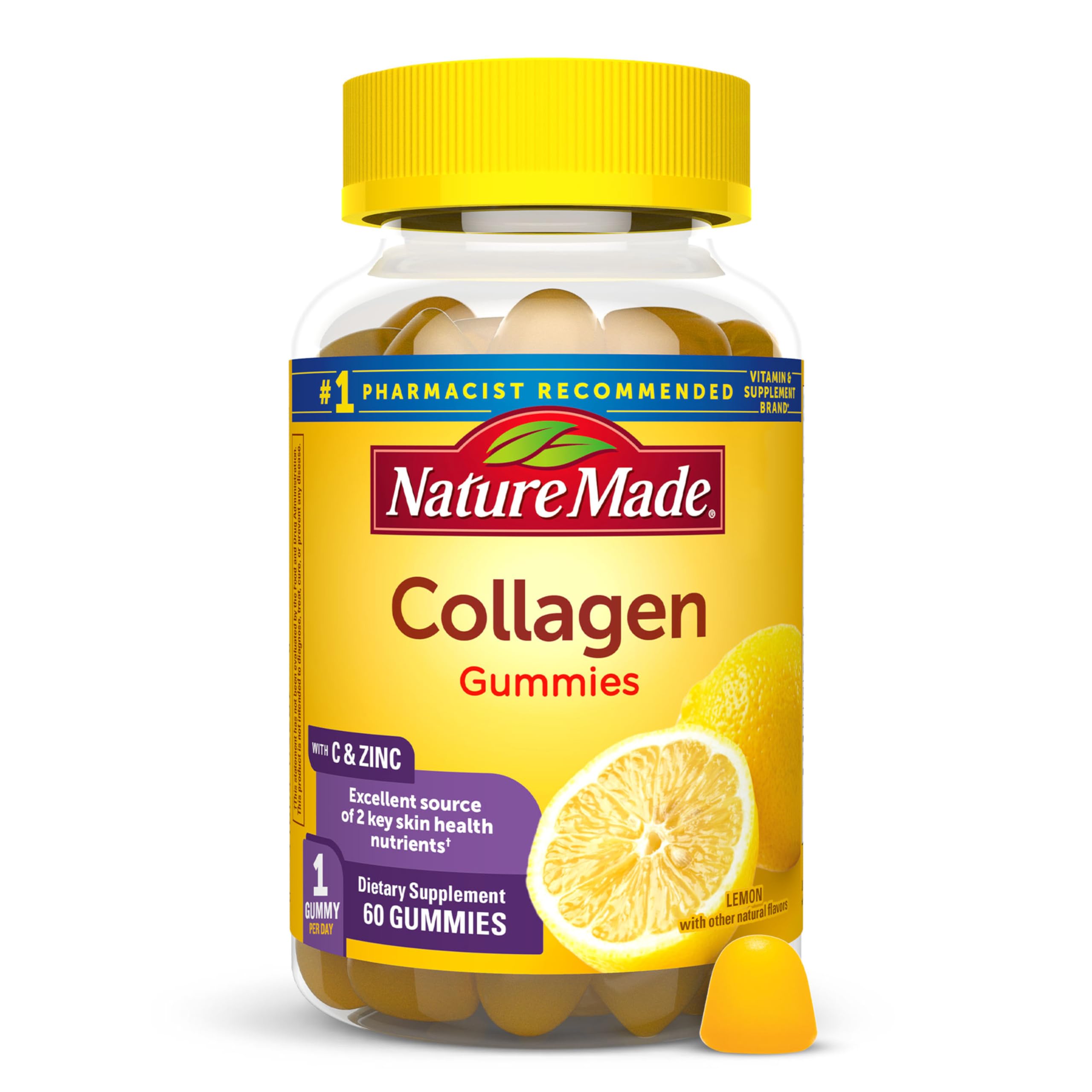 Nature Made Collagen Gummies with Vitamin C, Zinc, Biotin, Hydrolyzed Collagen Peptides for Women and Men Nature Made buy supplements canada
