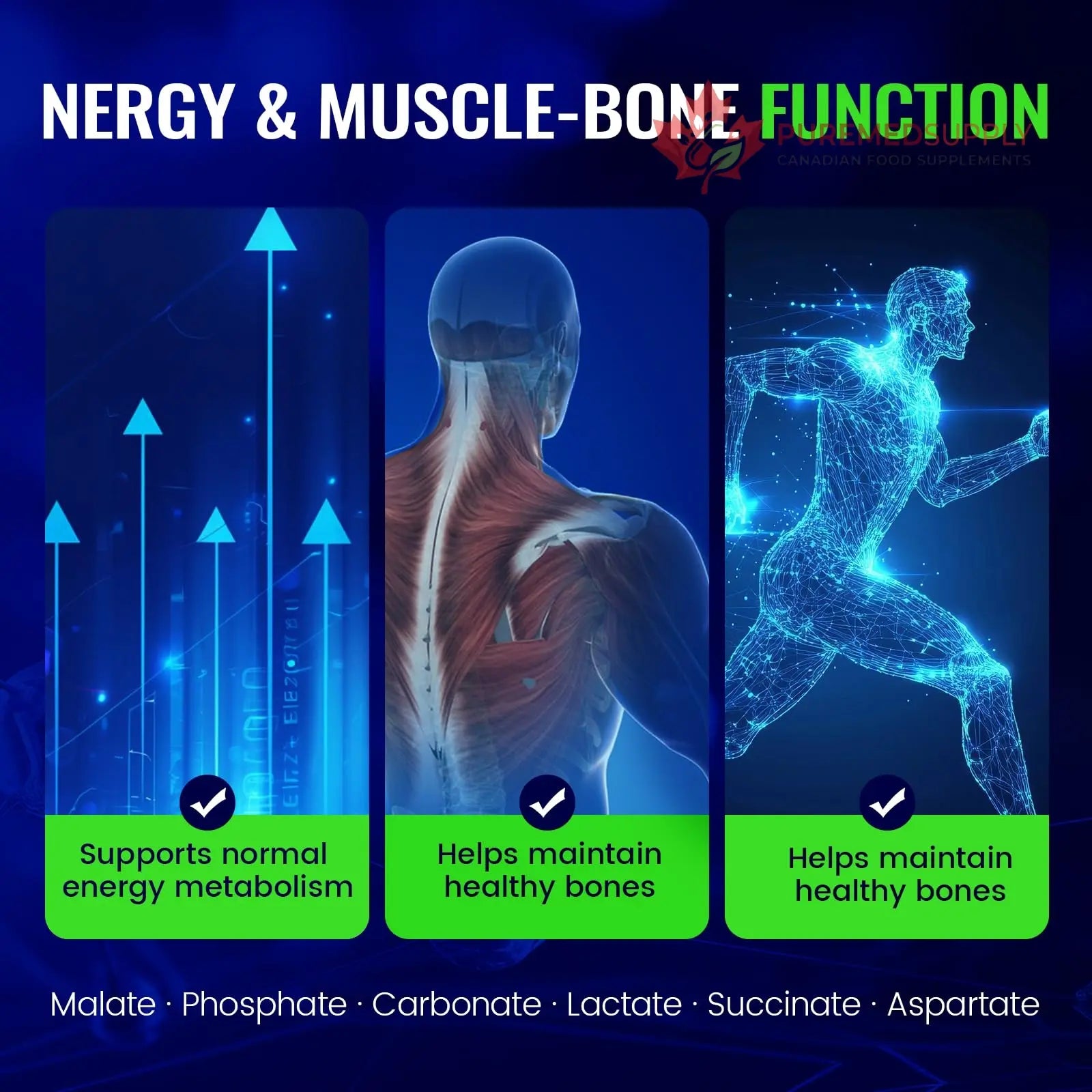 Magnesium Complex with 15 Types Magnesium Glycinate Citrate Malate Taurate Oxide Carbonate Chloride Orotate Magnesio Muscle, Heart, Relaxation & Nerves 120 Vegan Capsules, 60-Day Supply Ashenutri buy supplements canada
