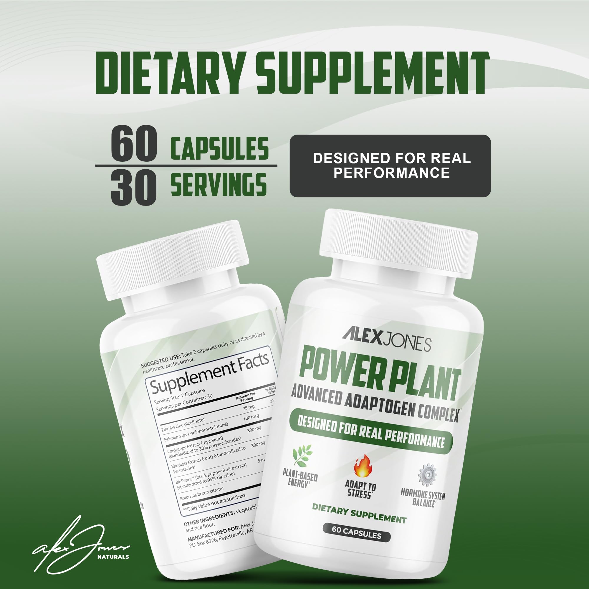Adaptogenic Mushrooms with Cordyceps & Rhodiola – Daily Blend with Zinc, Selenium & Boron –Vegan Mushroom Capsules Supplement for Active Lifestyles – No Fillers or Additives – 60 Count Alex Jones Naturals buy supplements canada