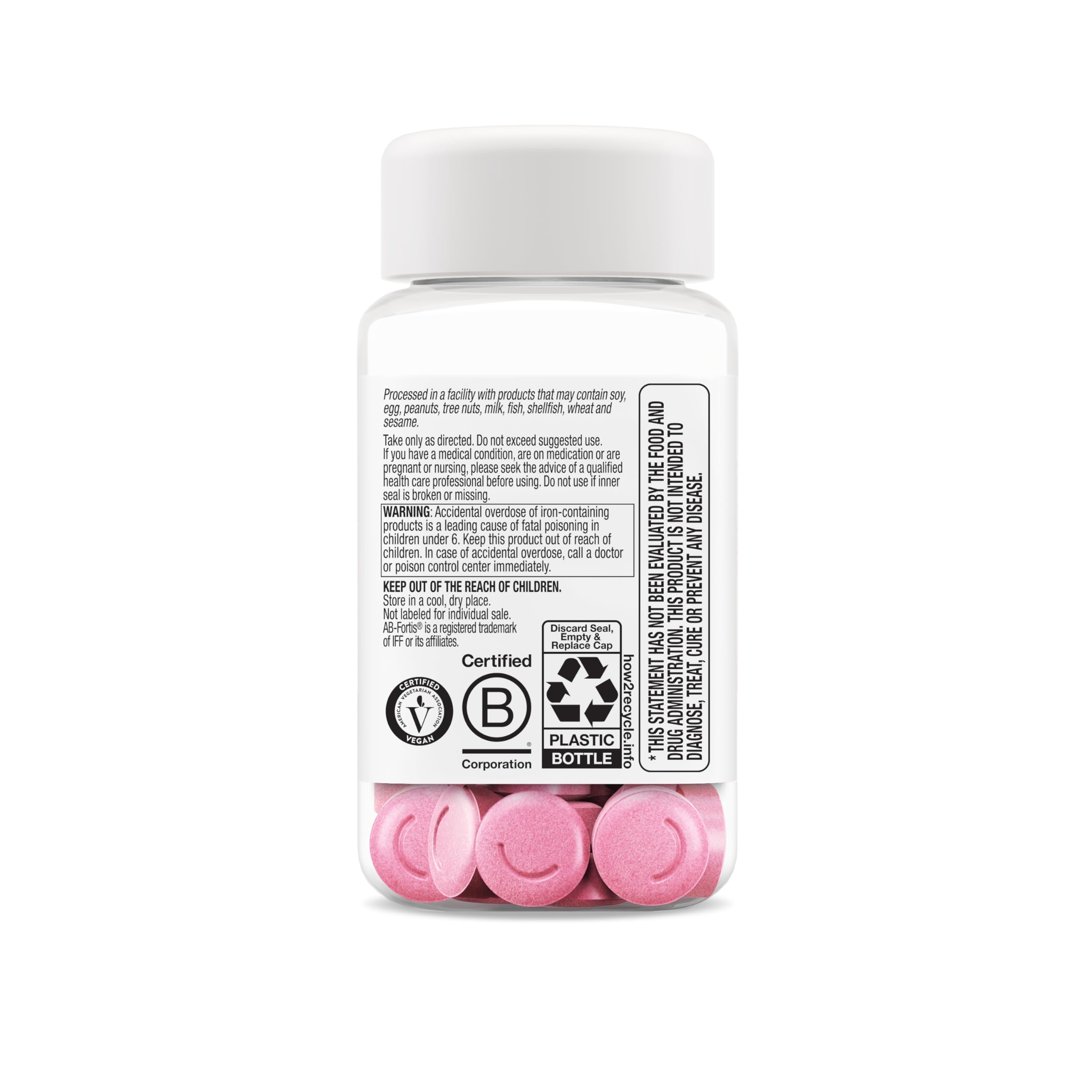 OLLY Delightful Iron Chewable Tablet, Iron Supplement from AB Fortis, Fruit Punch Flavored, 30 or 20 Day Supply - 60 Count OLLY buy supplements canada