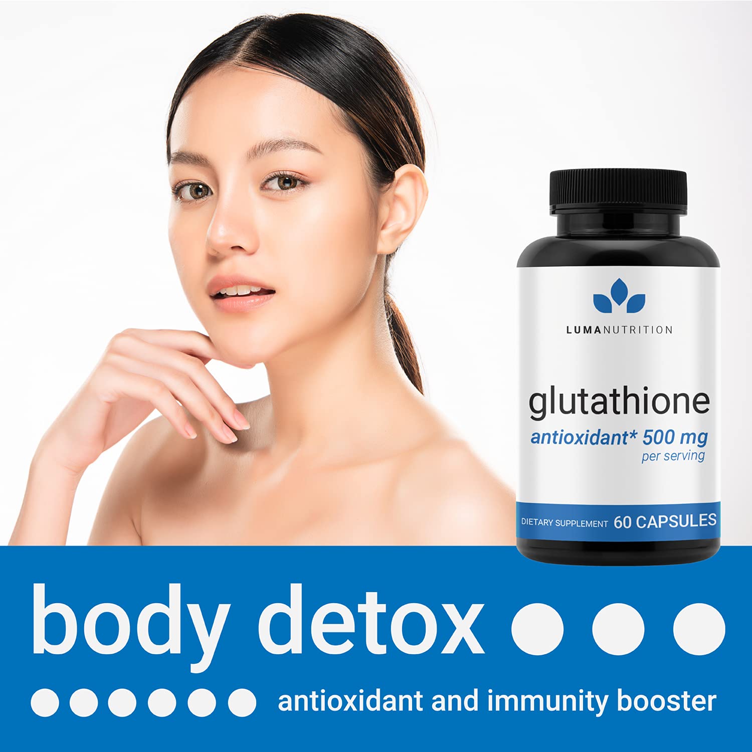 Premium Glutathione - Reduced Glutathione 500mg - Glutathione Supplement - L-Glutathione Luma Nutrition buy supplements canada