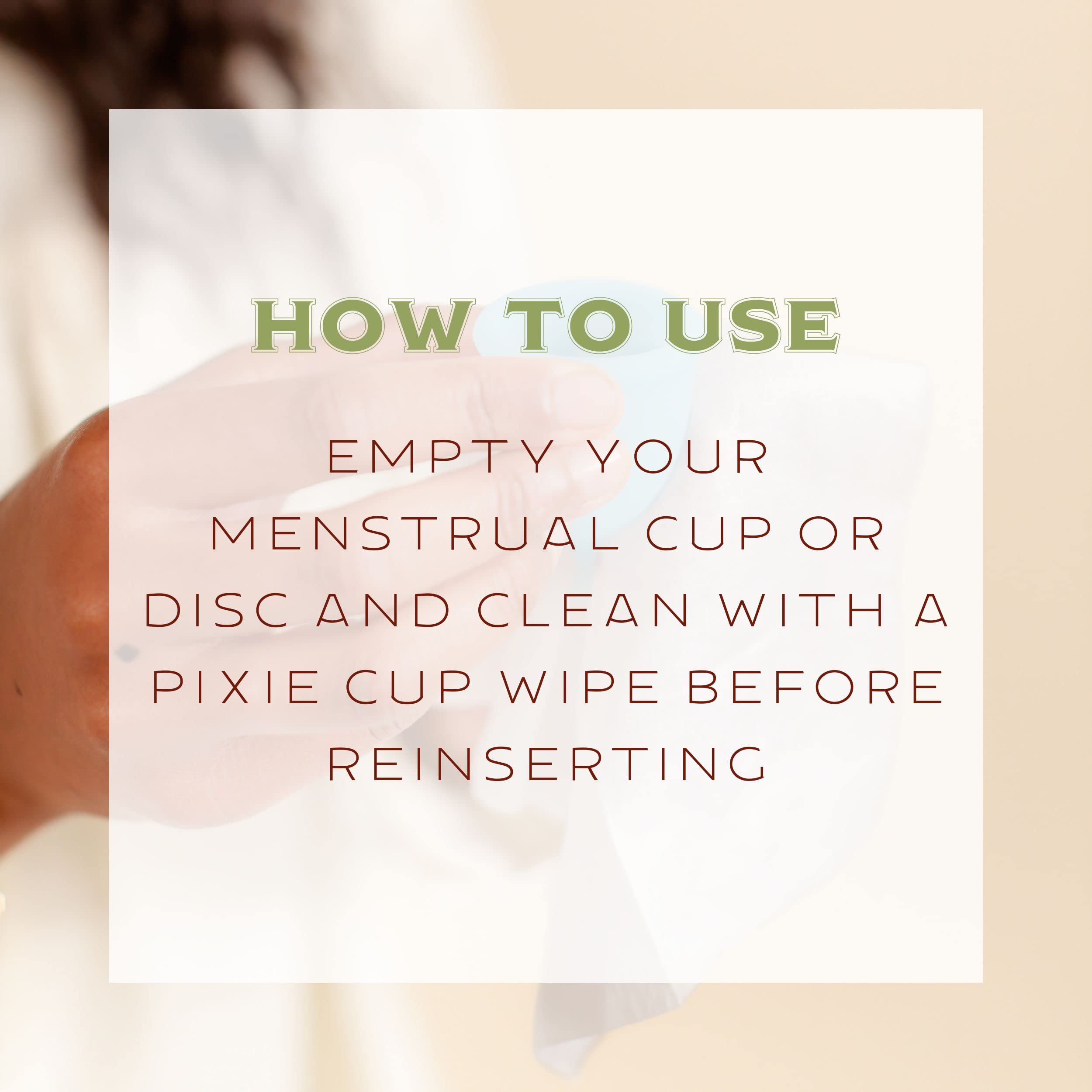 Menstrual Cup Wipes - On The Go Public Bathroom Feminine Wipes - Safe On Period Cups & Menstrual discs Pixie Cup buy supplements canada