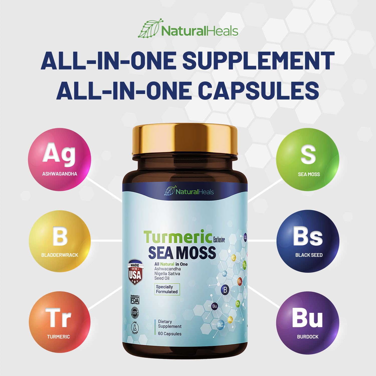 Natural Heals Sea Moss 3000mg: Black Seed Oil 2000mg Ashwagandha 1000mg Turmeric Natural Heals buy supplements canada