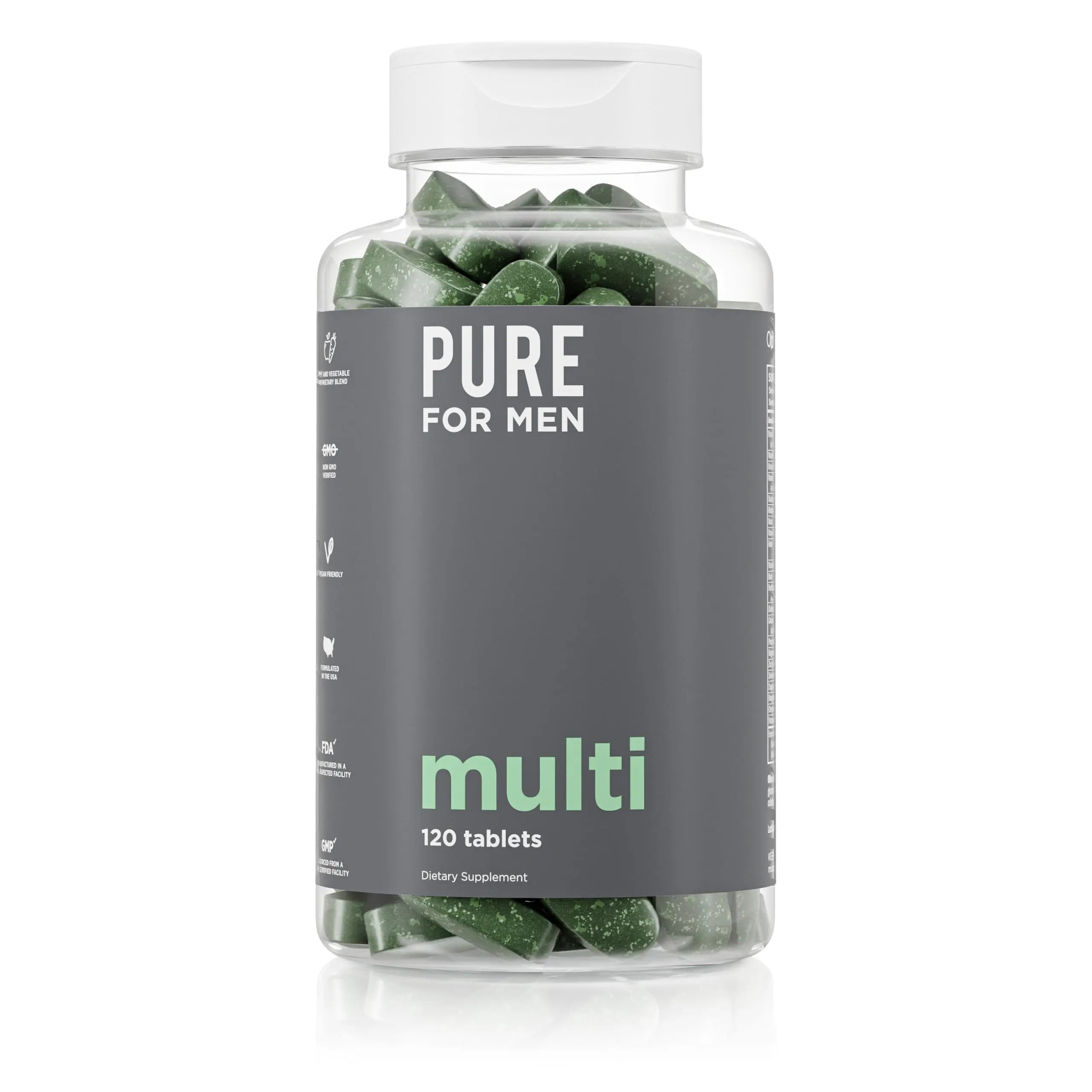 Pure for Men Multivitamin Supplement | Energy, Mood Support, Strong Bones, Antioxidants, Minerals | Vitamins A, B, C, D, Magnesium, Calcium | Pure for Men buy supplements canada
