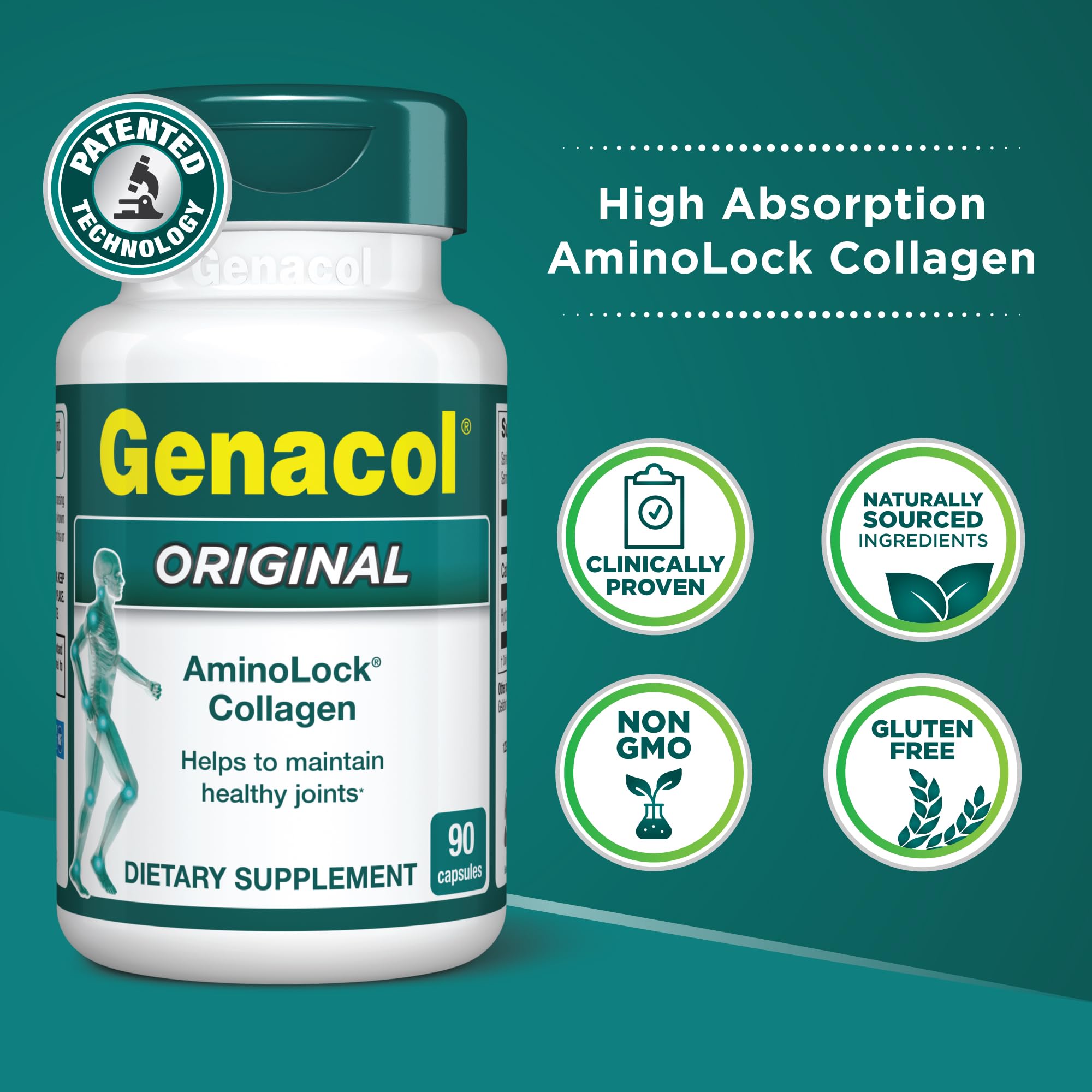 Collagen Peptides Joint Supplements for Men & Women by Genacol | Exclusive Hydrolyzed Collagen Pills | Helps Maintain Healthy Joints | Colageno Hidrolizado | Genacol Original 180 Capsules Genacol buy supplements canada