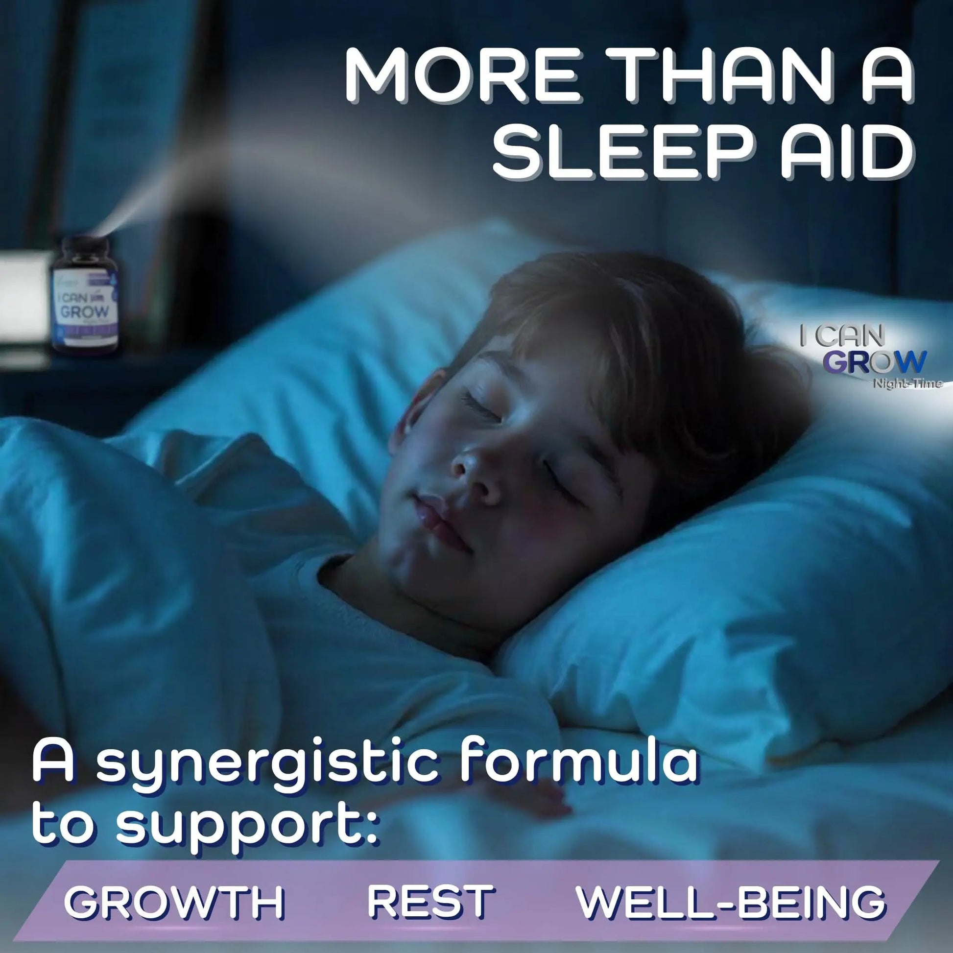 I Can Grow NightTime Kids Vitamins Multivitamin Sleep Aid | Magnesium for Kids with Magnesium Bisglycinate | Natural Calm & Recovery | Fawelo buy supplements canada
