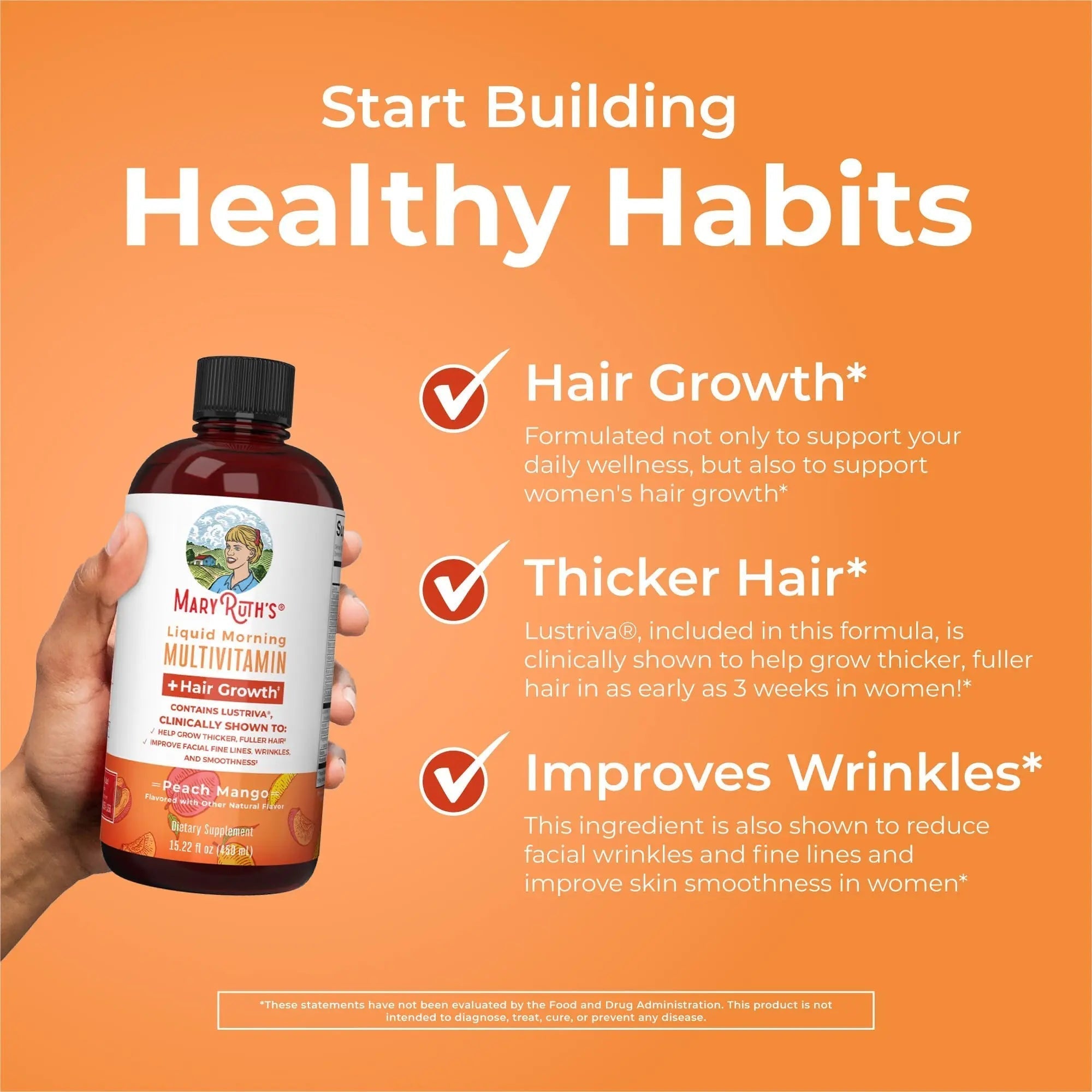MaryRuth's Morning Multivitamin +Hair Growth (Peach Mango, 15oz), Nighttime Multimineral (Coconut, 15oz) & Probiotic Drops (2oz) | MARYRUTH'S buy supplements canada