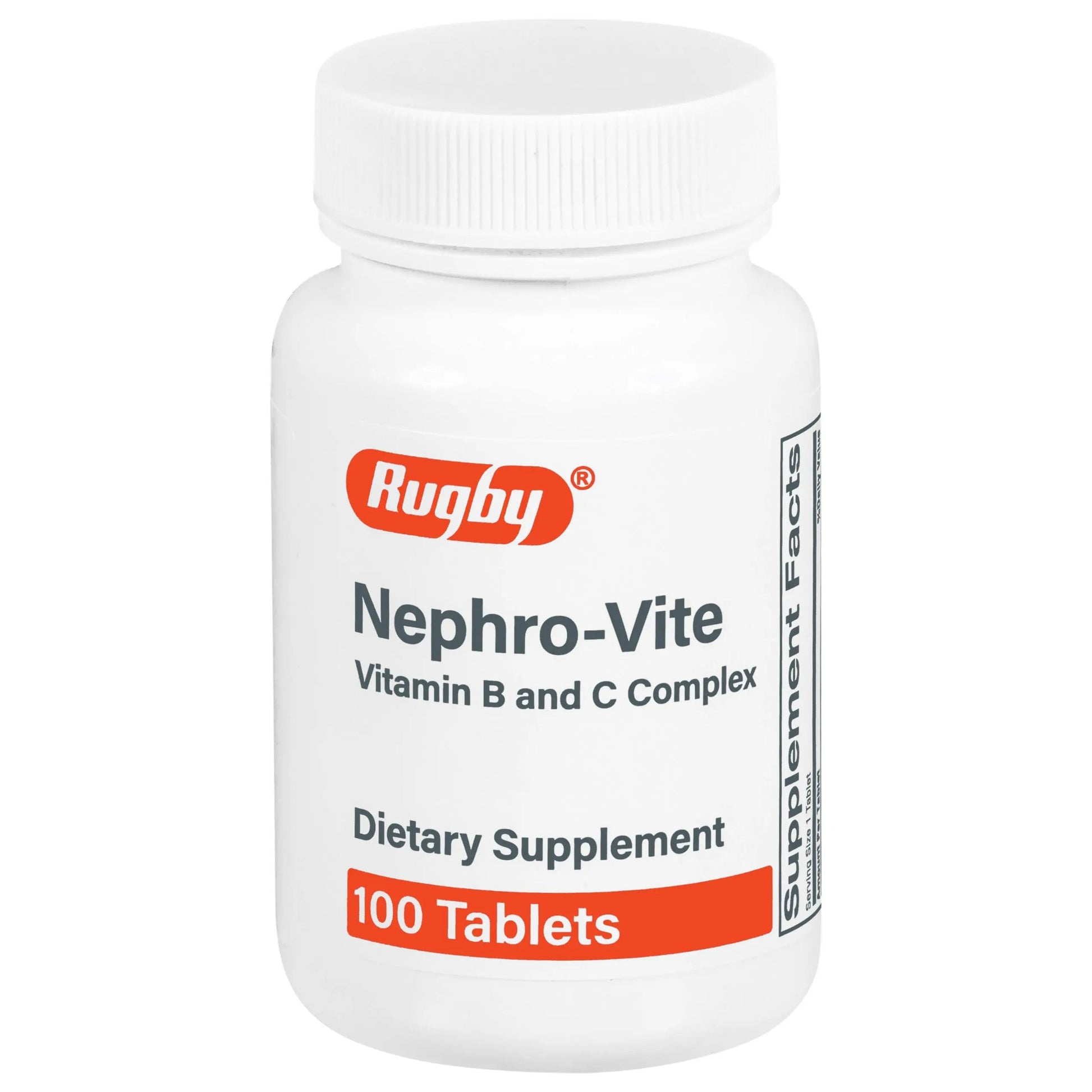 Rugby Nephro-Vite Vitamin B and C Complex Tablets - Dietary Supplement - 100 Count (1 Pack) RUGBY LABORATORIES buy supplements canada