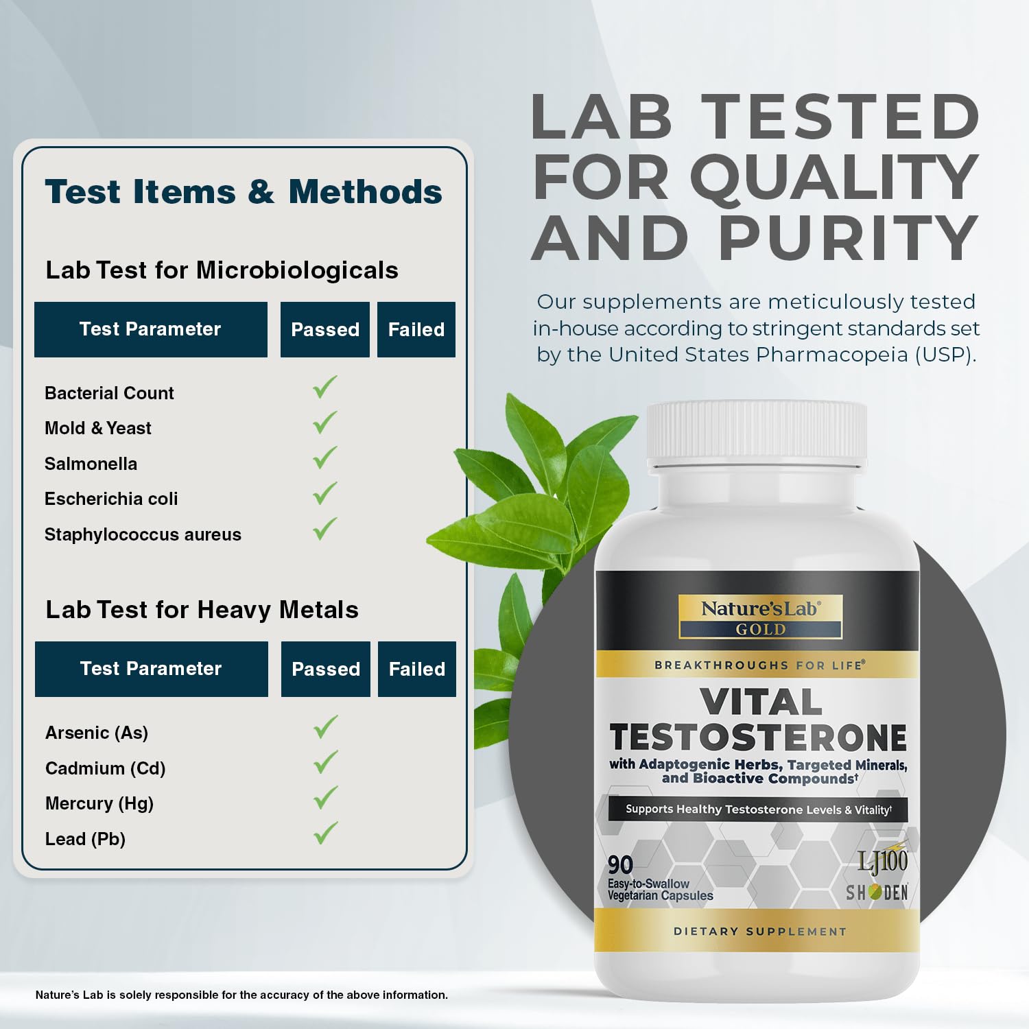 Nature's Lab Gold Vital Testosterone with Adaptogenic Herbs, Targeted Minerals and Bioactive Compounds* - Supports Healthy Testosterone Levels & Vitality* - 90 Capsules (30 Day Supply) Nature's Lab buy supplements canada