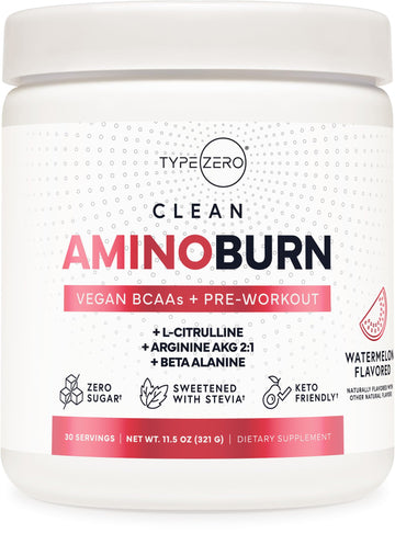 Type Zero AminoBurn (Watermelon Flavored) - Vegan Amino Acids BCAA Drink Sugar-Free Energy Drink Powder & Amino Acids Supplement - Natural Energy Type Zero buy supplements canada