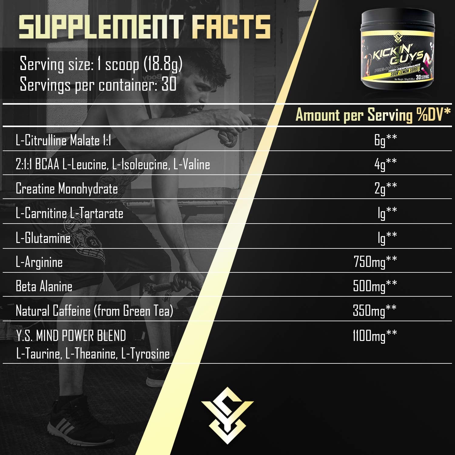 Kickin' Guys Pre Workout Powder Sports Nutrition Supplement - Explode Energy & Performance Yulian Svitolin LLC buy supplements canada